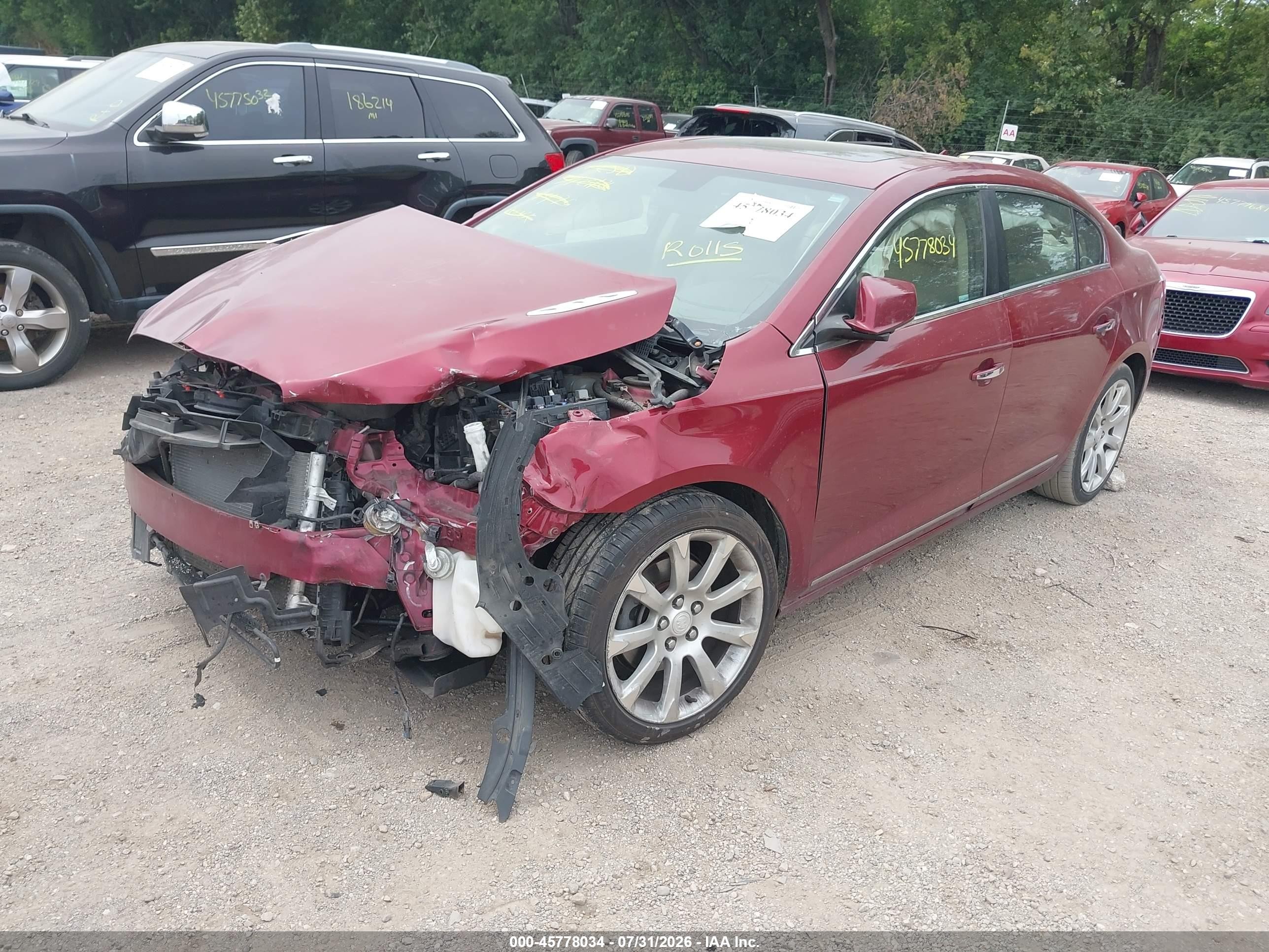 2010 Buick Lacrosse Cxs Красный vin: 1G4GE5EV4AF144470