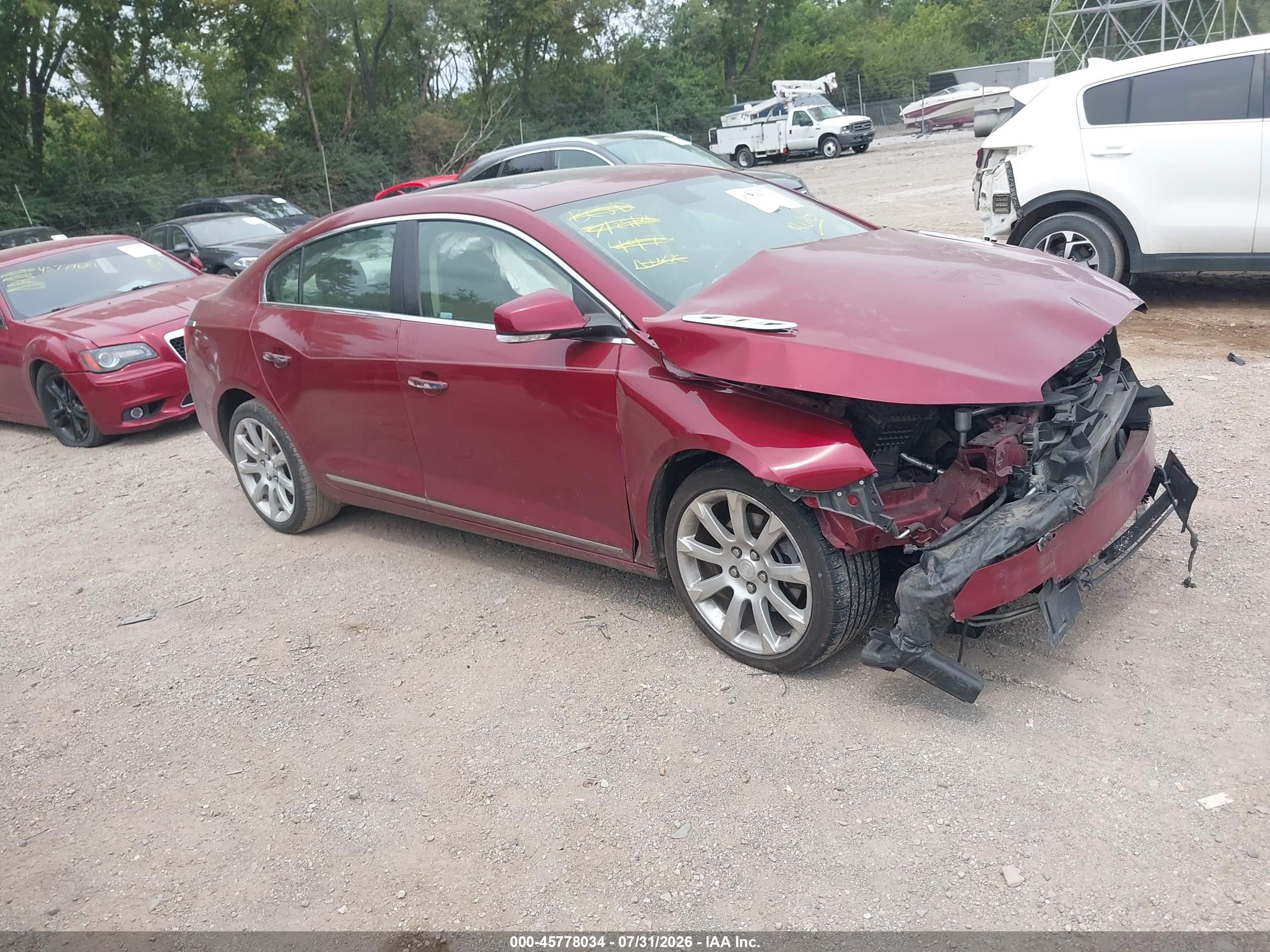 2010 Buick Lacrosse Cxs Красный vin: 1G4GE5EV4AF144470