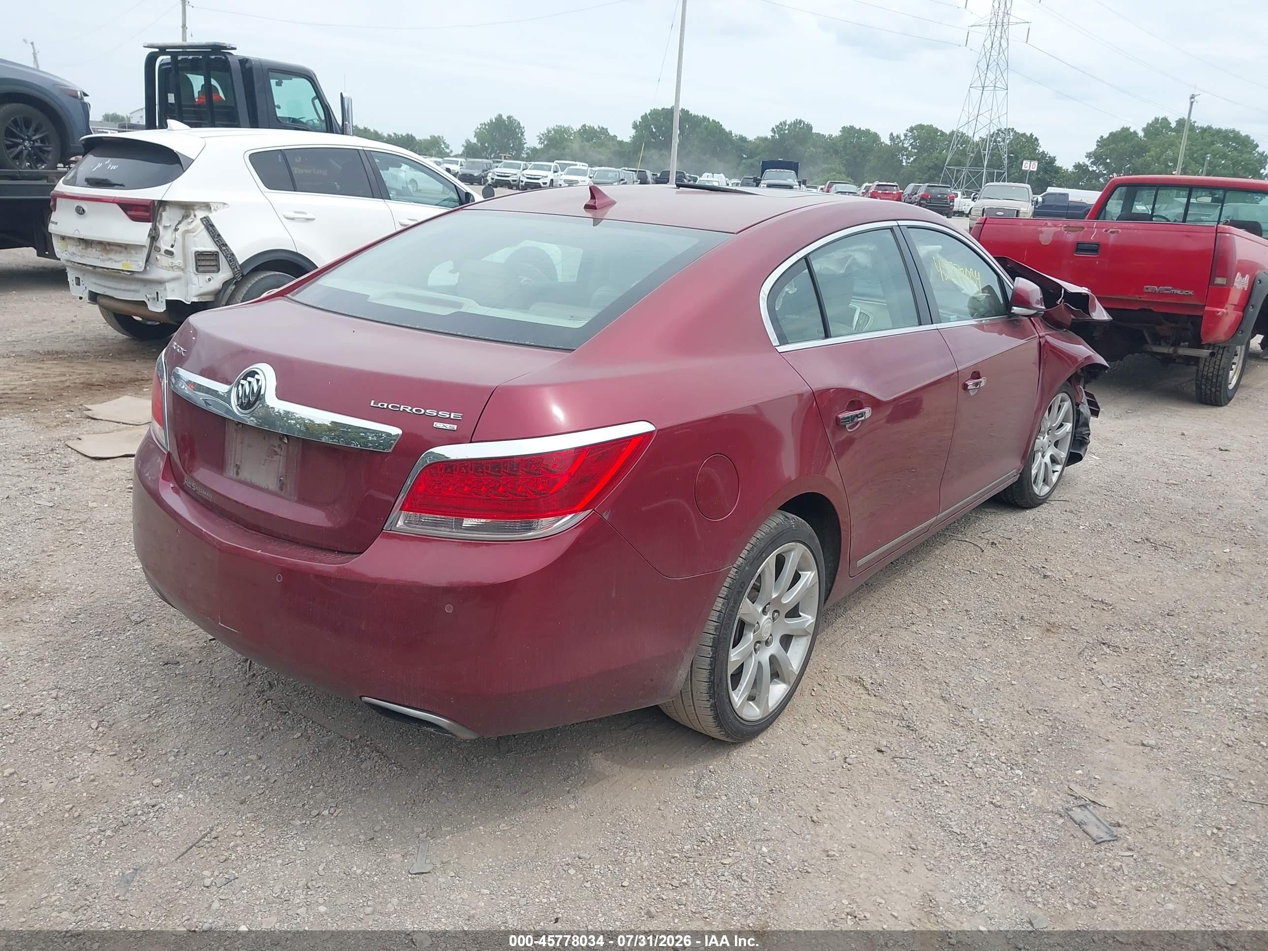 2010 Buick Lacrosse Cxs Красный vin: 1G4GE5EV4AF144470