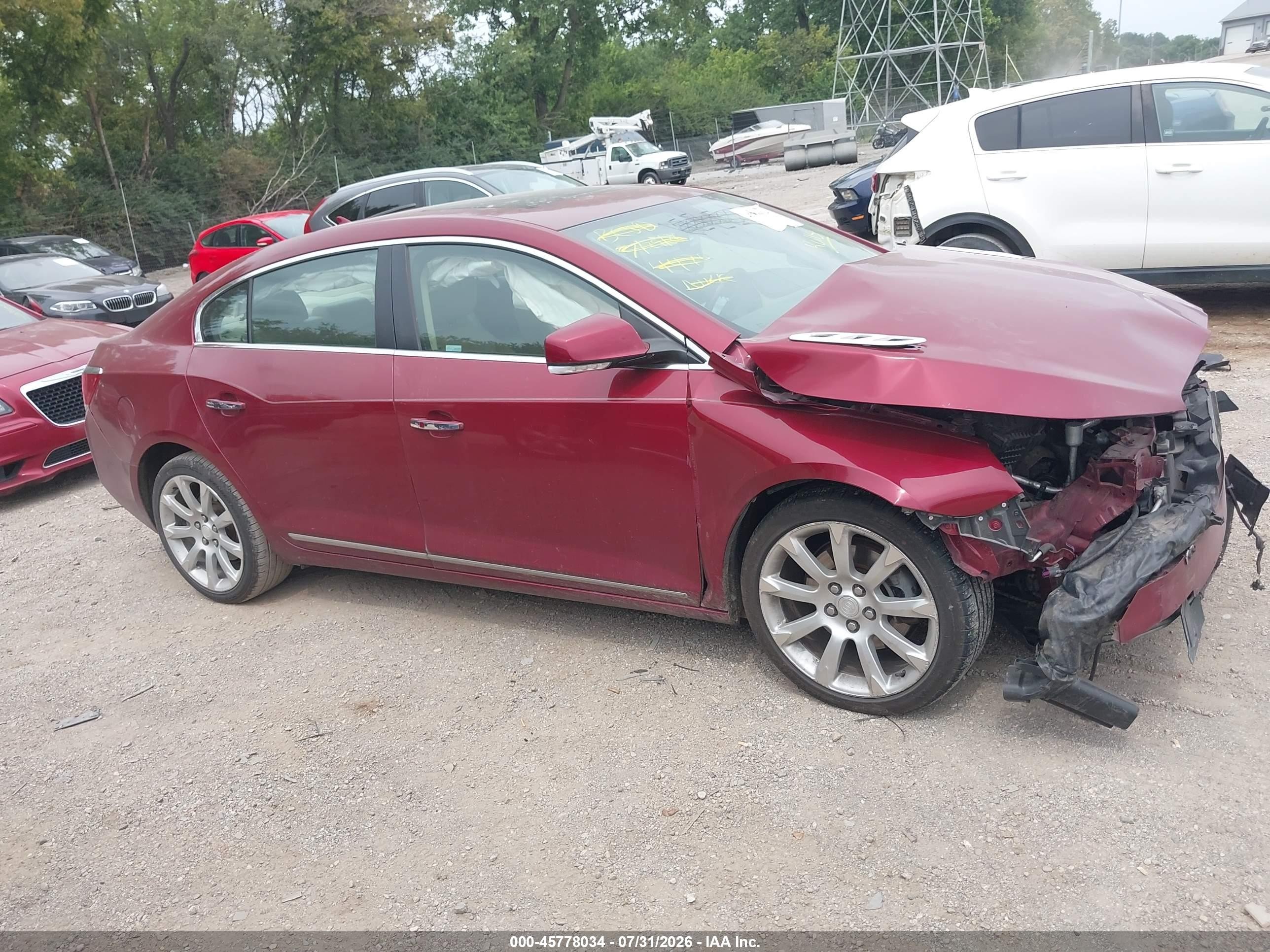 2010 Buick Lacrosse Cxs Красный vin: 1G4GE5EV4AF144470