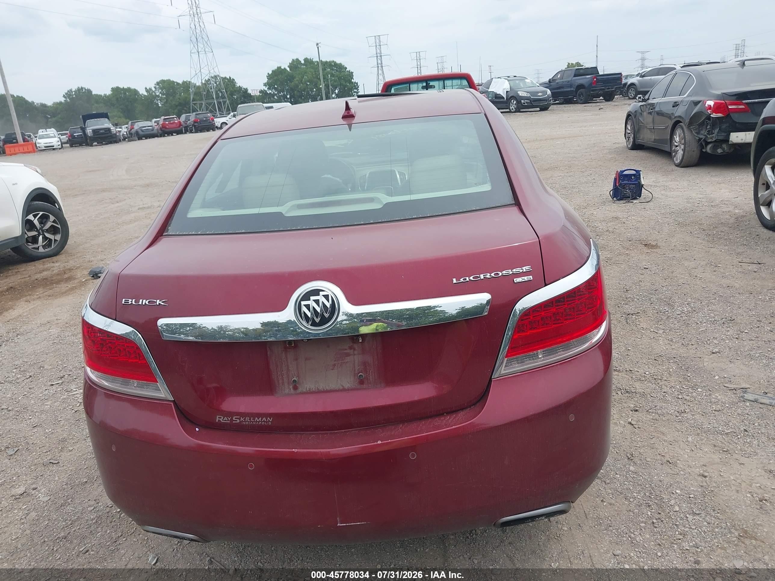 2010 Buick Lacrosse Cxs Красный vin: 1G4GE5EV4AF144470