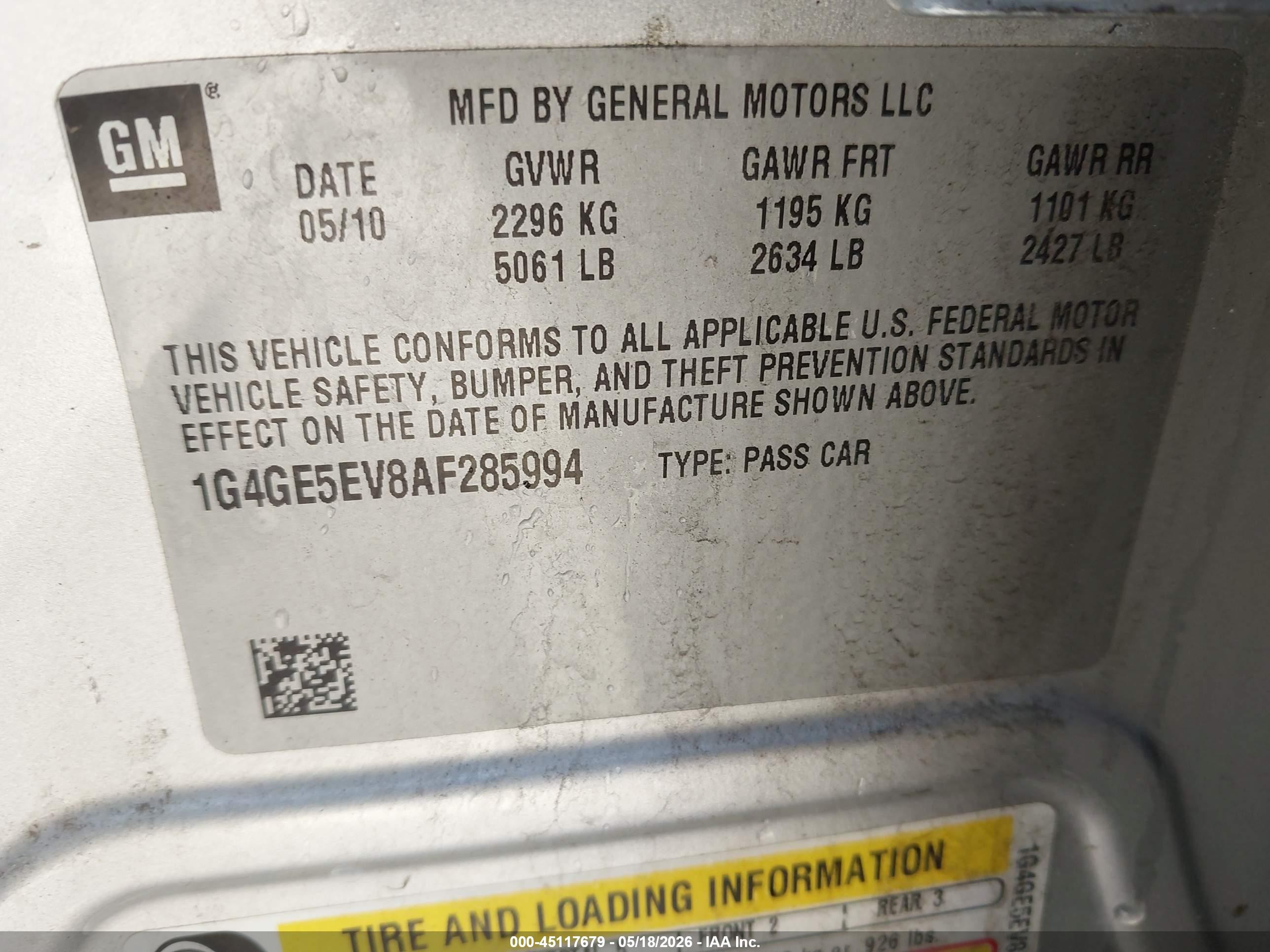 2010 Buick Lacrosse Cxs Silver vin: 1G4GE5EV8AF285994