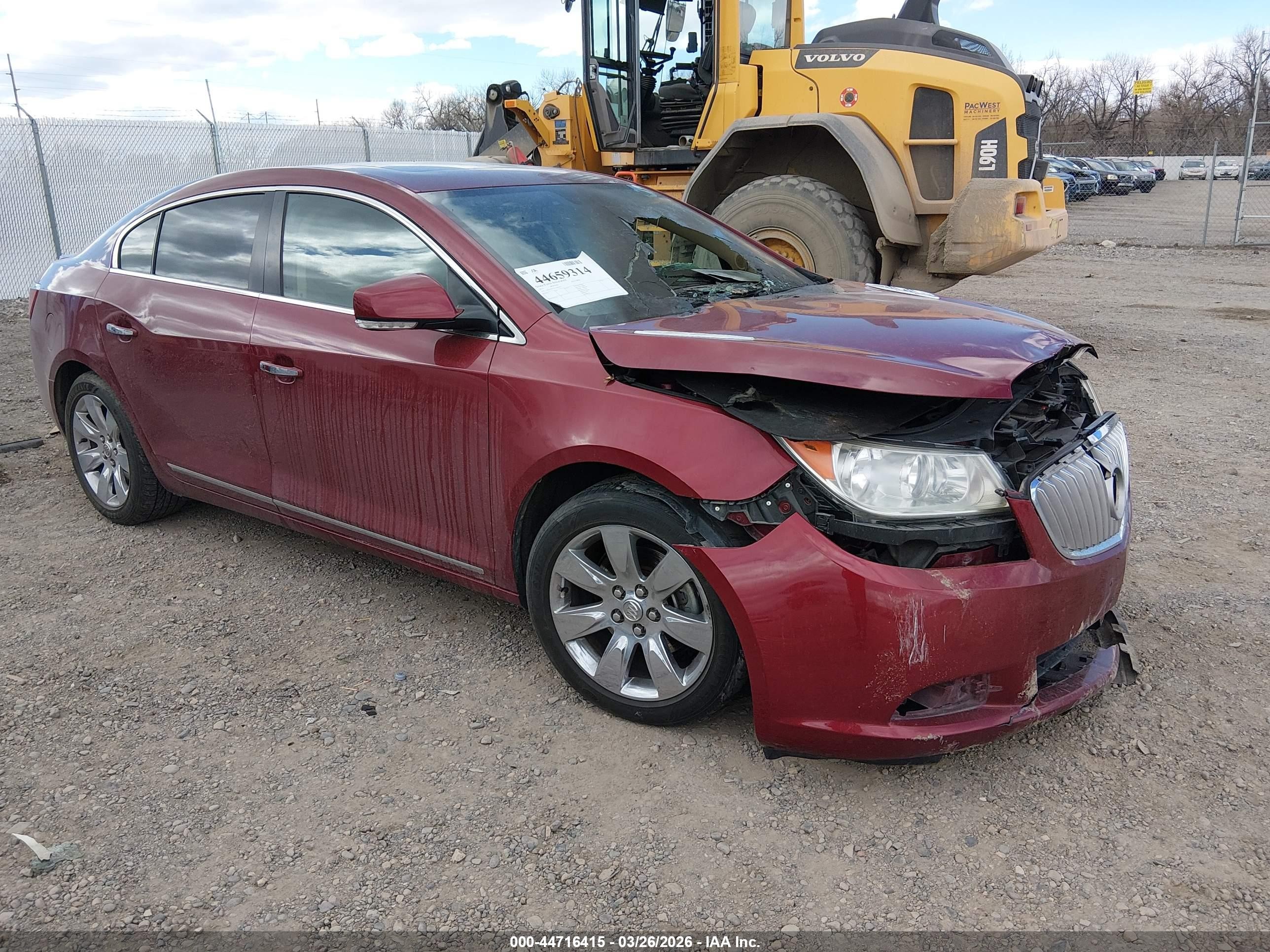 2011 Buick Lacrosse Cxs Red vin: 1G4GE5GD8BF188879