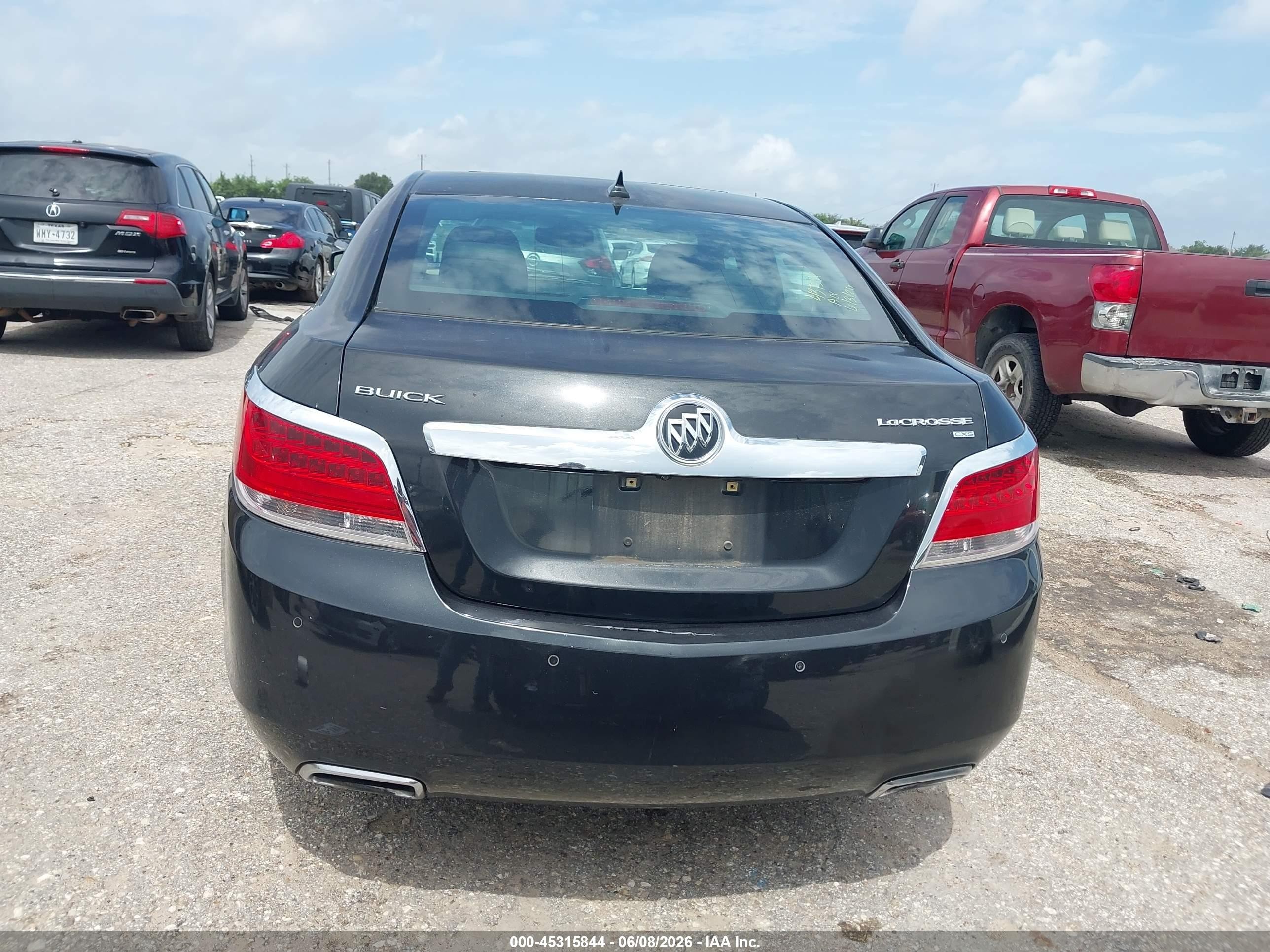 2010 Buick Lacrosse Cxs Black vin: 1G4GE5GV6AF152213