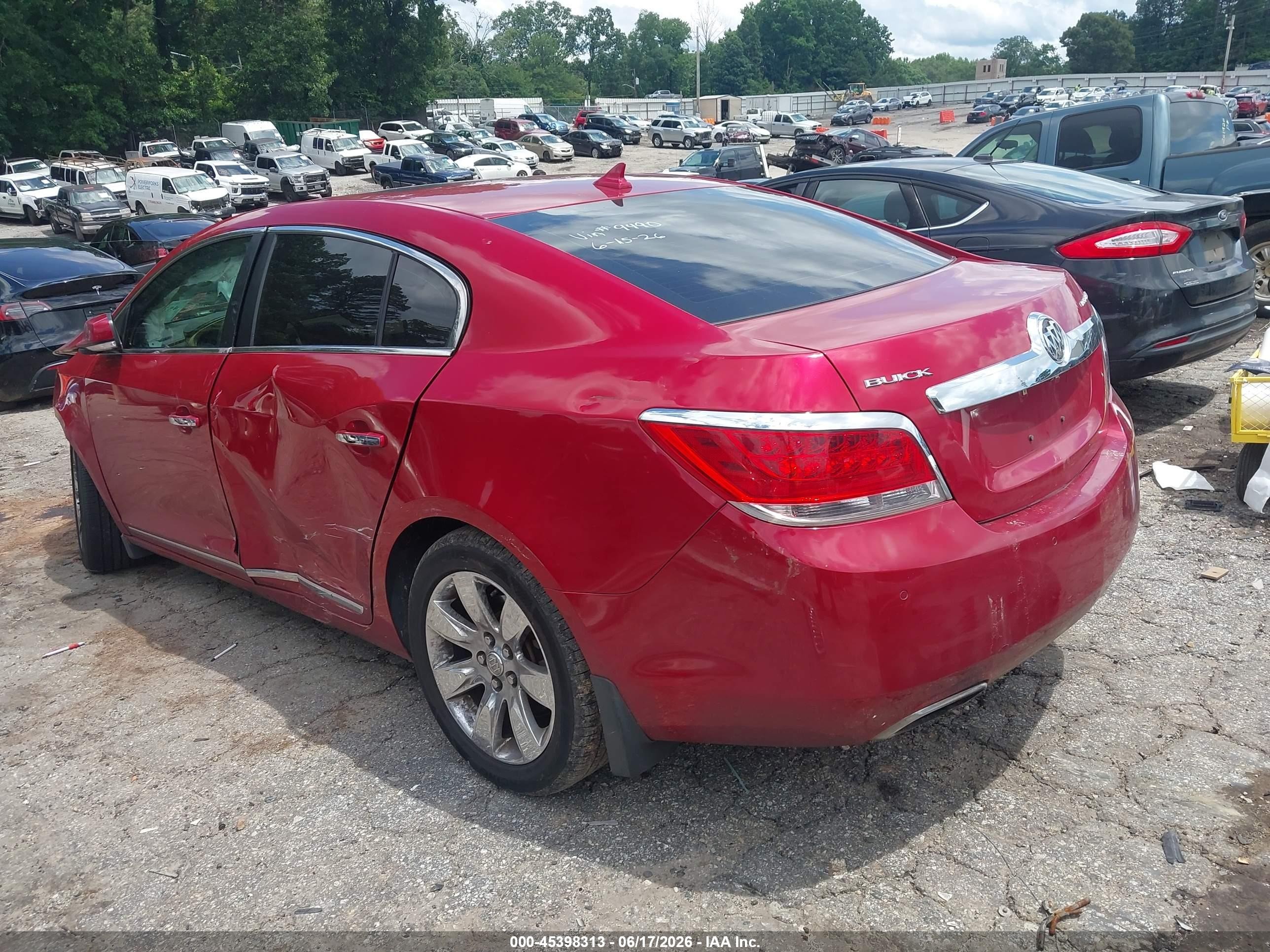 2013 Buick Lacrosse Premium 1 Group Red vin: 1G4GF5E33DF309490