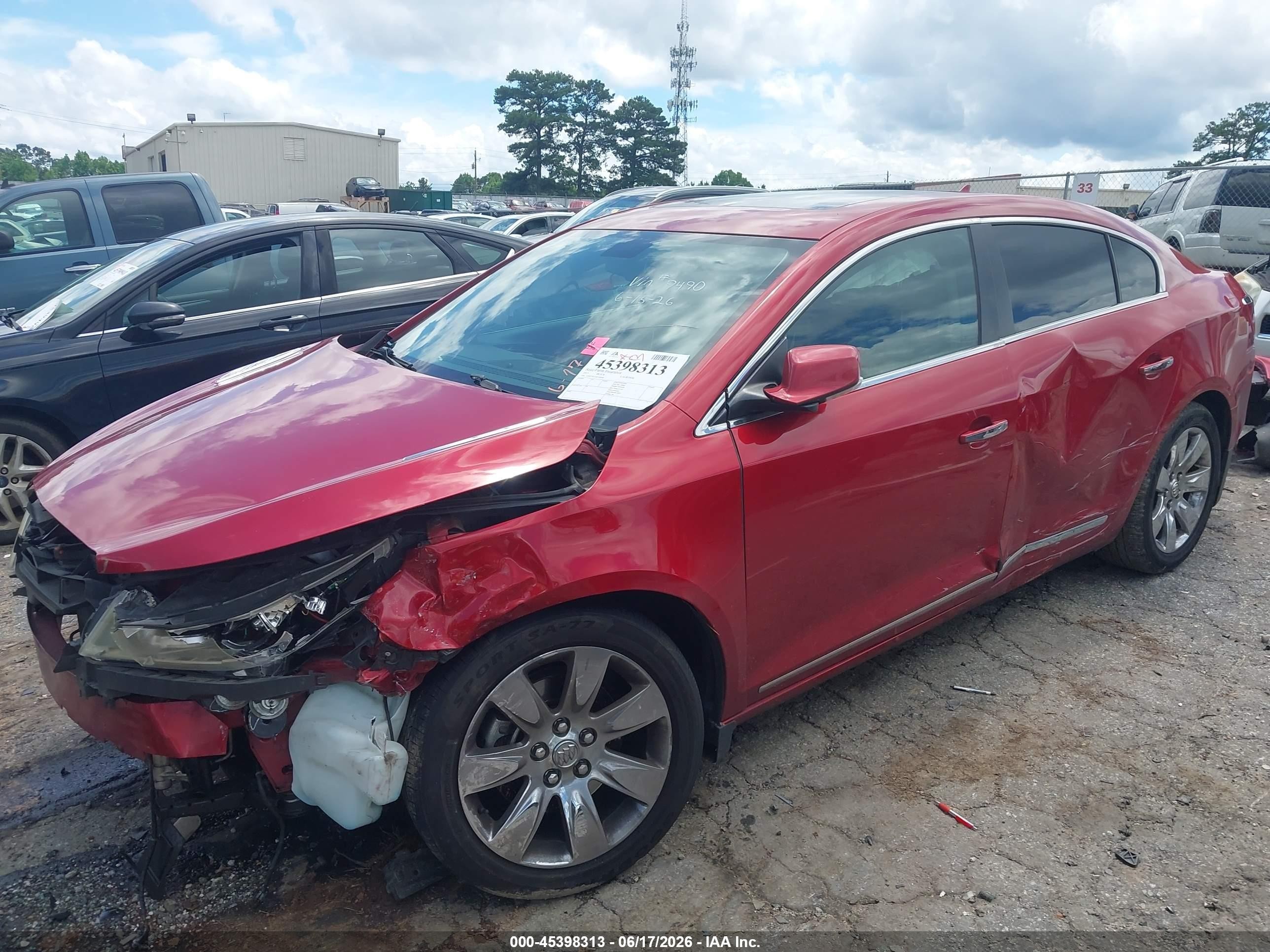 2013 Buick Lacrosse Premium 1 Group Red vin: 1G4GF5E33DF309490