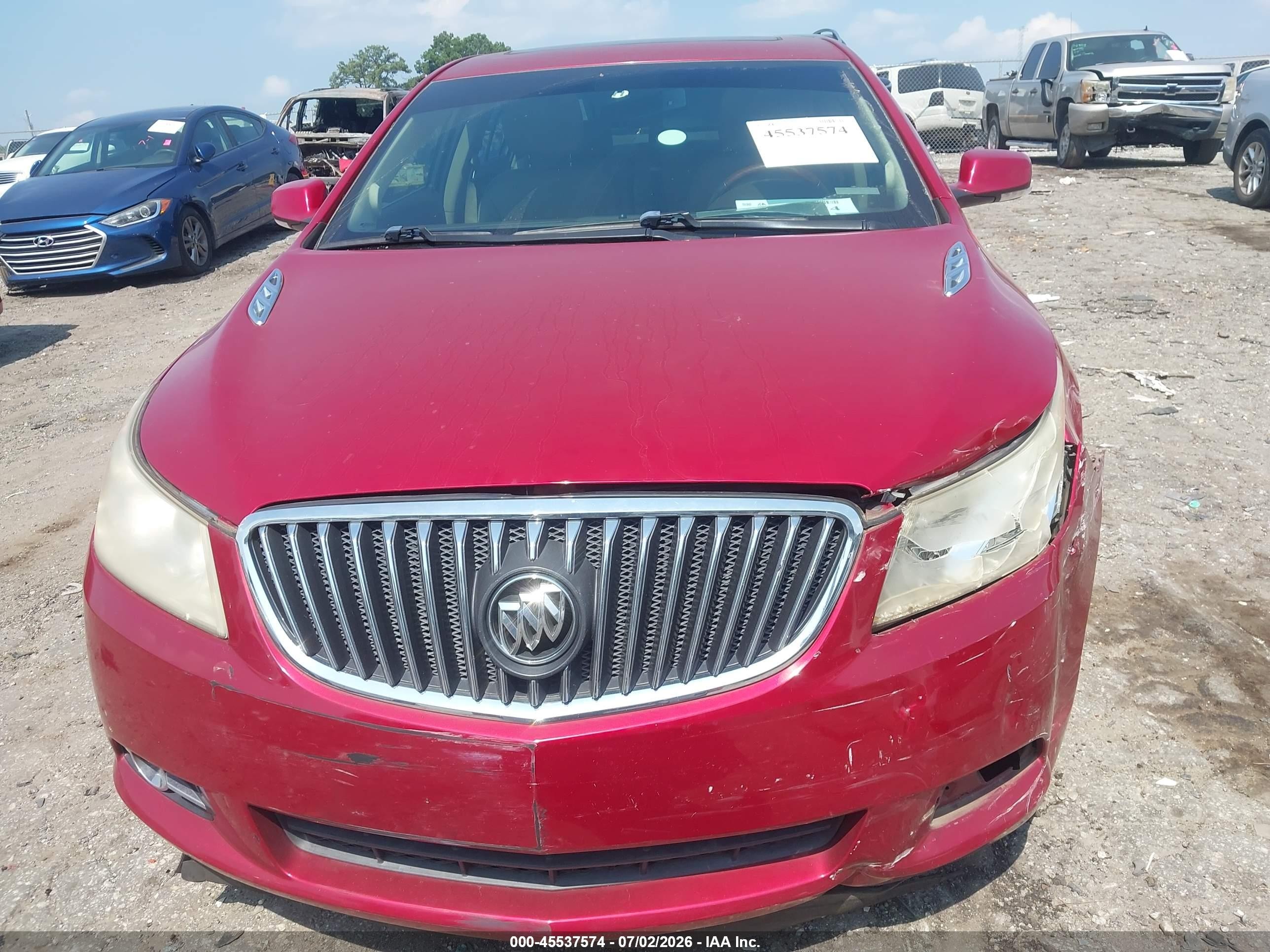 2013 Buick Lacrosse Premium 1 Group Red vin: 1G4GF5E37DF207481
