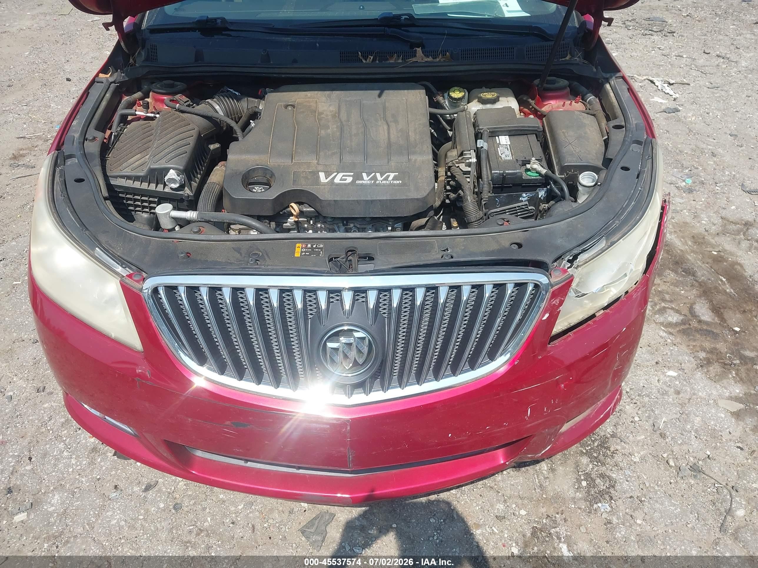 2013 Buick Lacrosse Premium 1 Group Red vin: 1G4GF5E37DF207481
