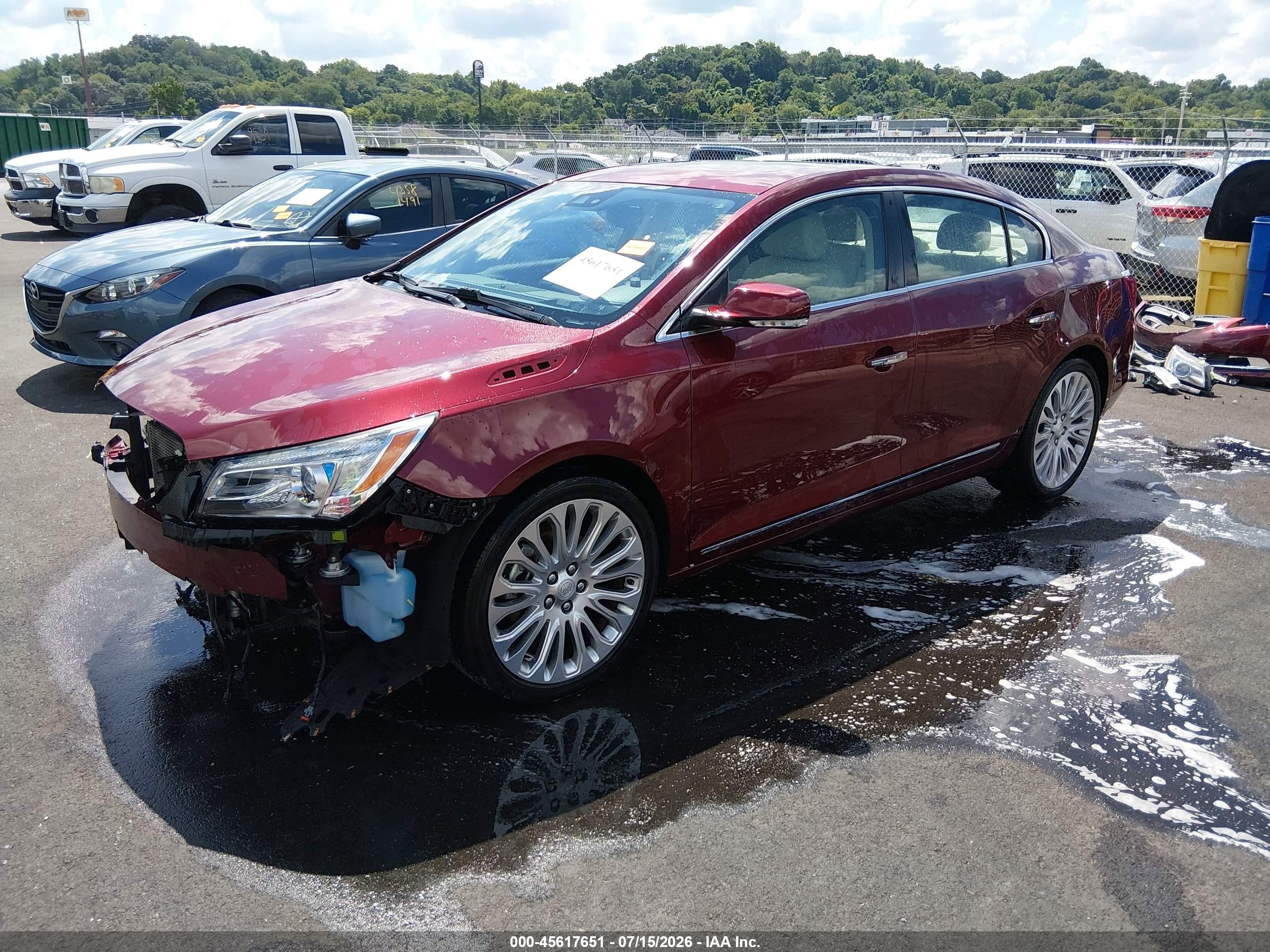 2015 Buick Lacrosse Premium Ii Maroon vin: 1G4GF5G32FF139686