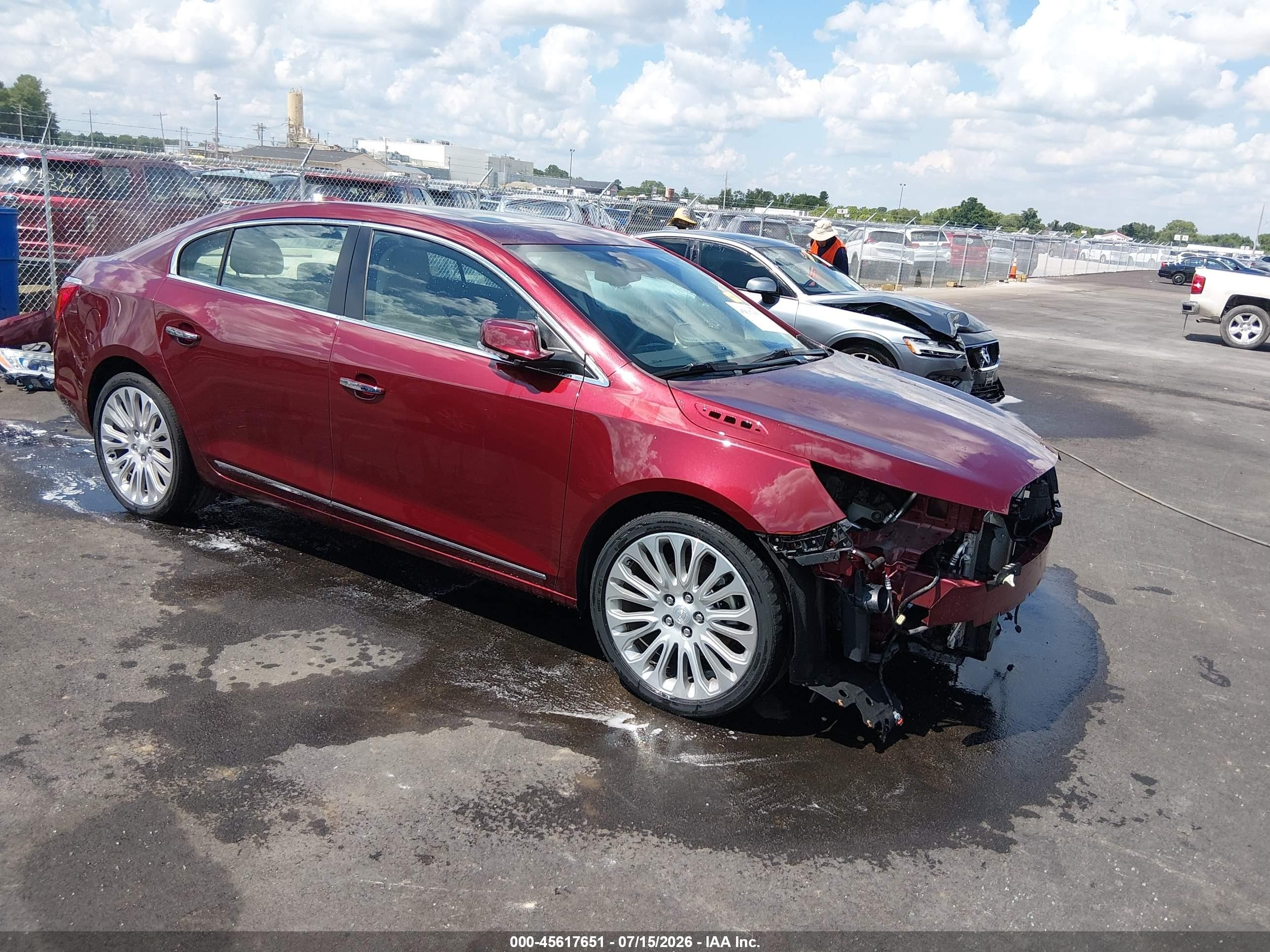 2015 Buick Lacrosse Premium Ii Maroon vin: 1G4GF5G32FF139686