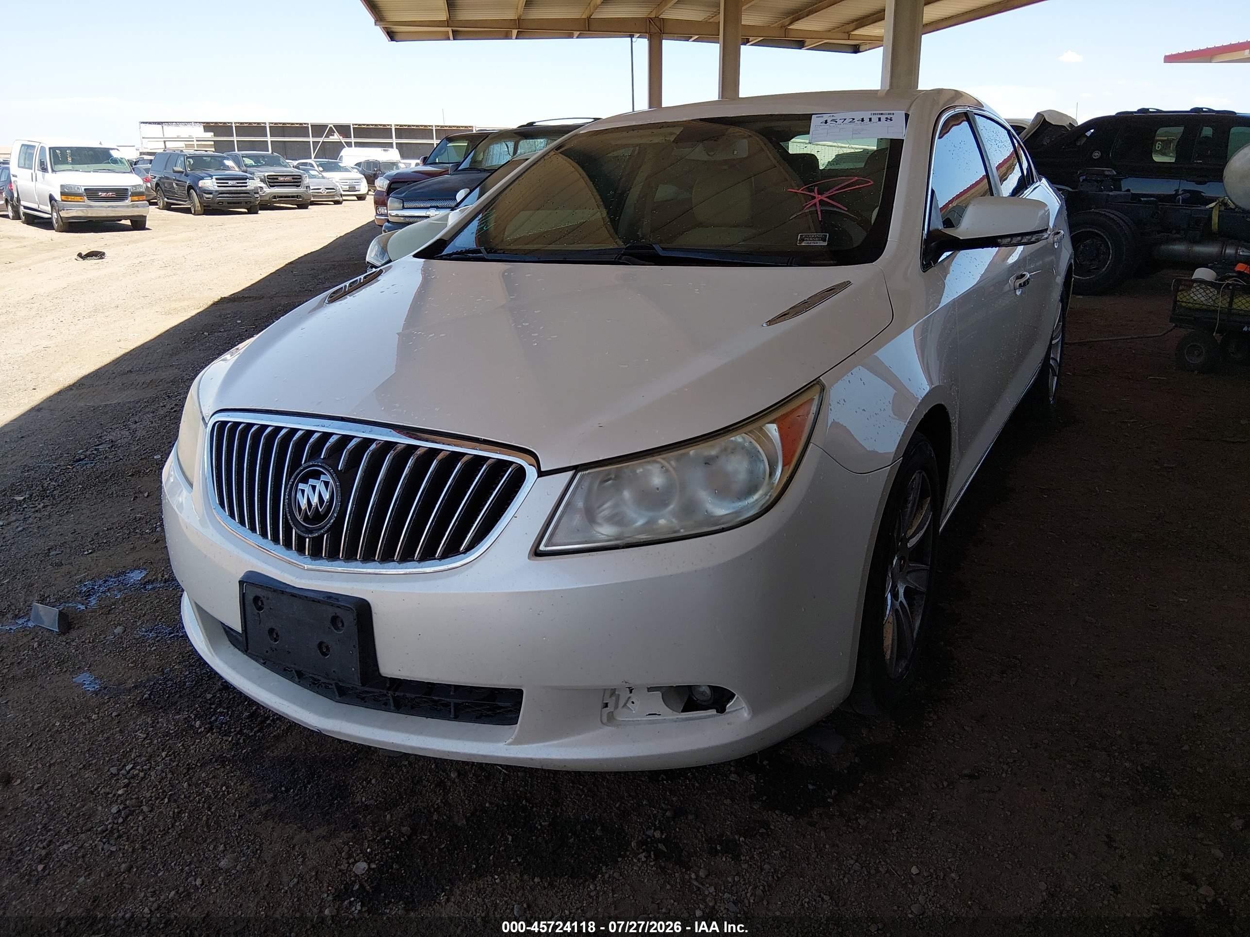 2013 Buick Lacrosse Premium 1 Group White vin: 1G4GF5G36DF139364