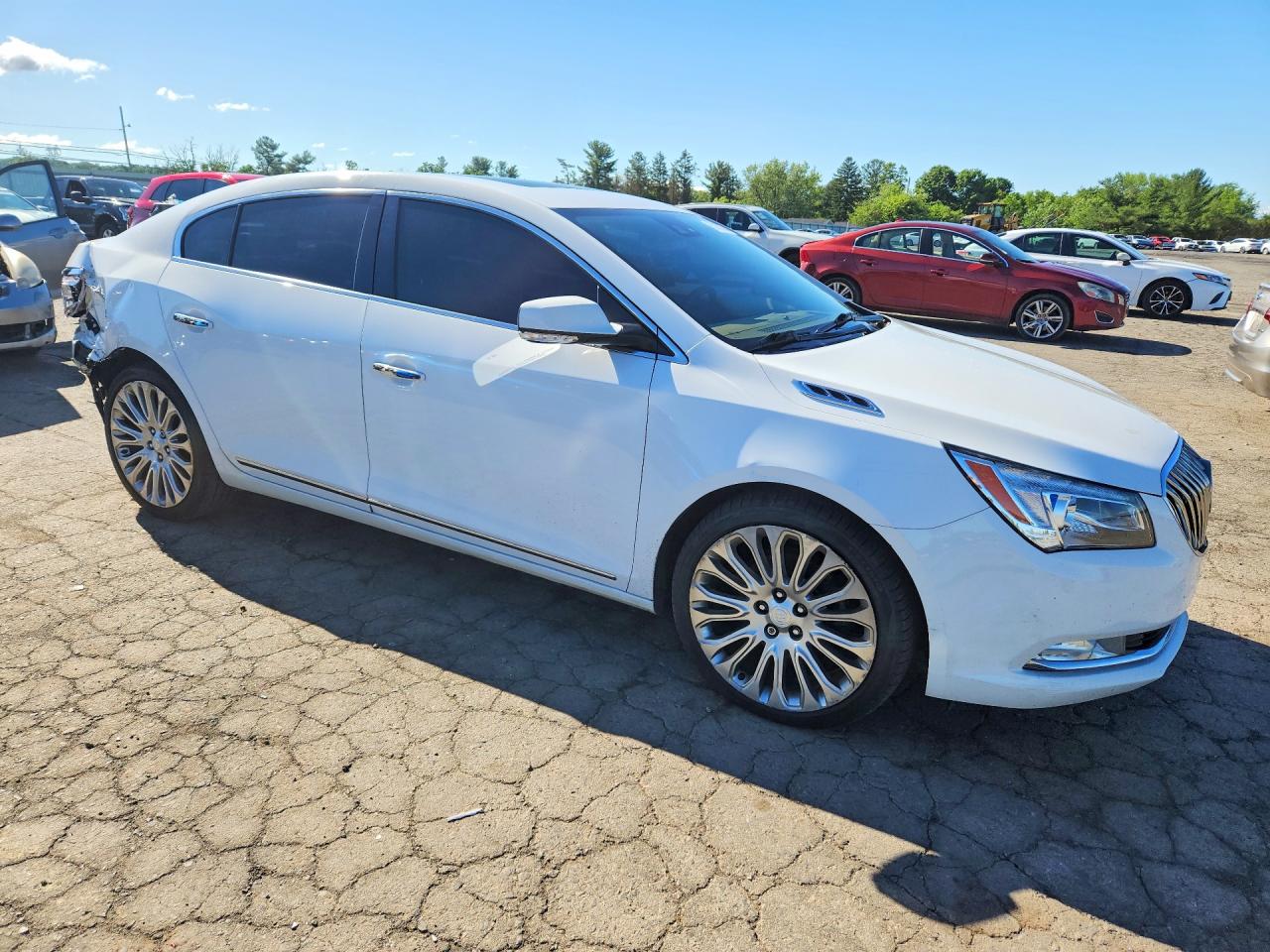 2014 Buick Lacrosse Touring White vin: 1G4GF5G36EF224464
