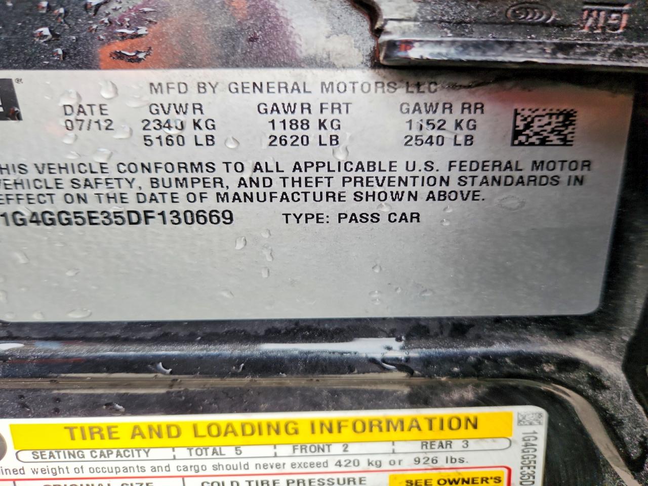 2013 Buick Lacrosse Premium Black vin: 1G4GG5E35DF130669