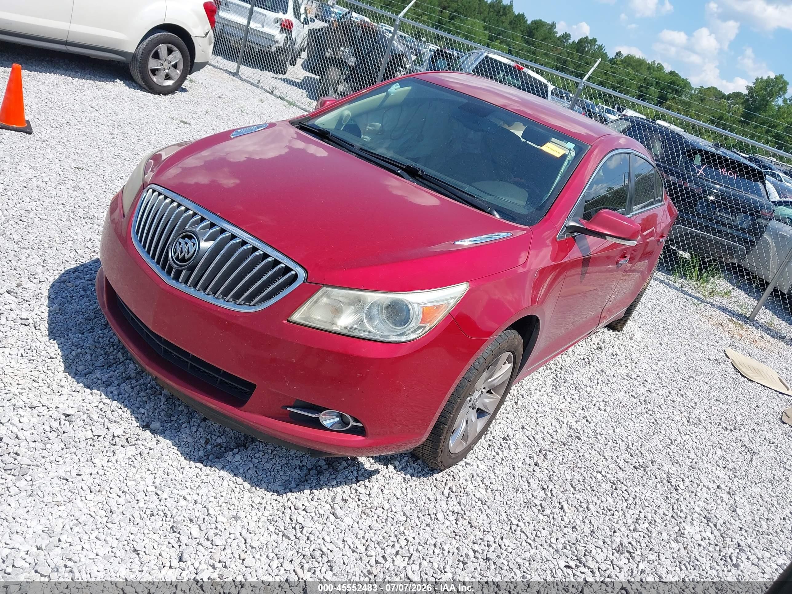 2013 Buick Lacrosse Premium 2 Group Red vin: 1G4GH5E30DF246729