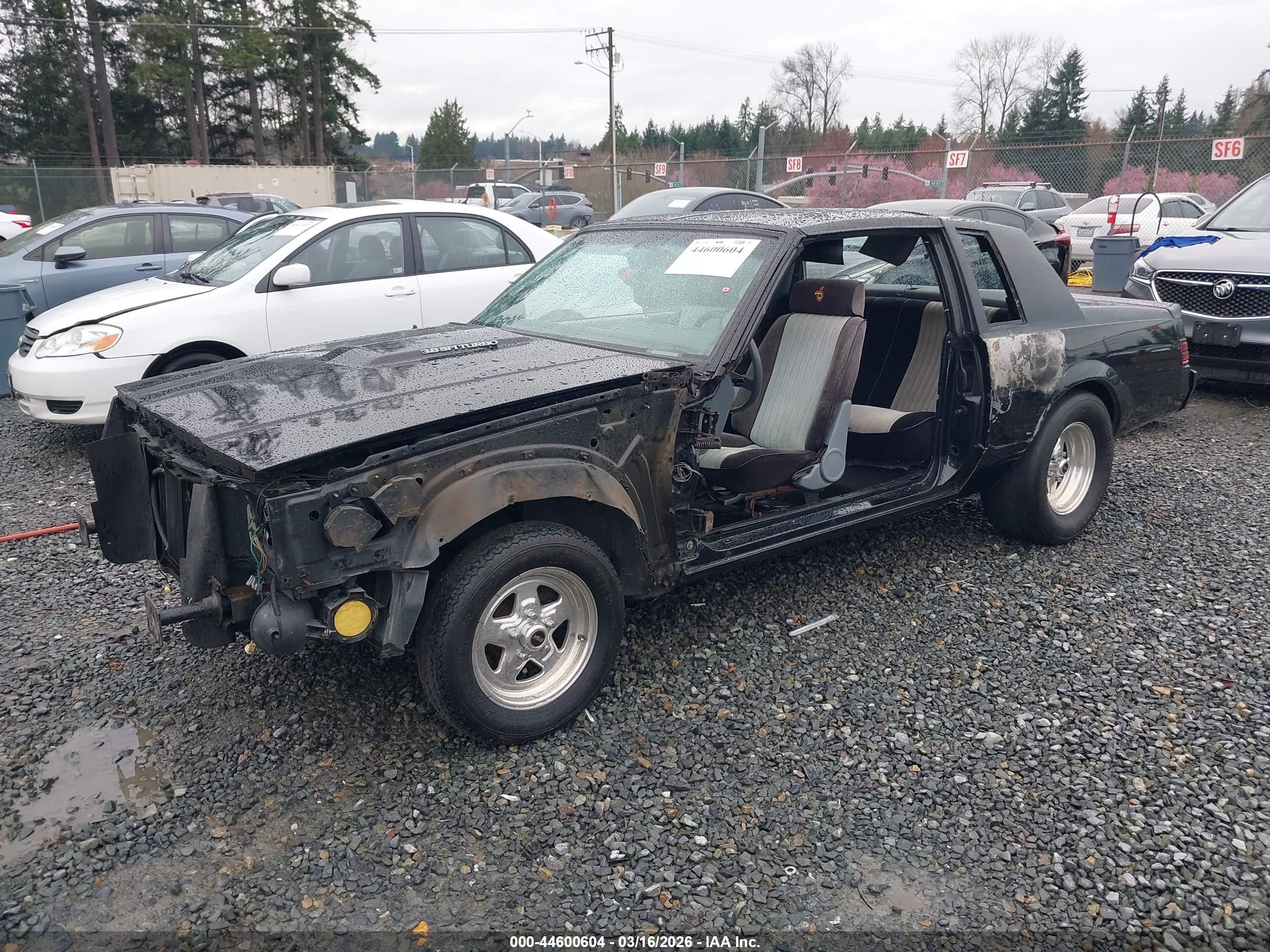1987 Buick Regal   Black vin: 1G4GJ1177HP462597