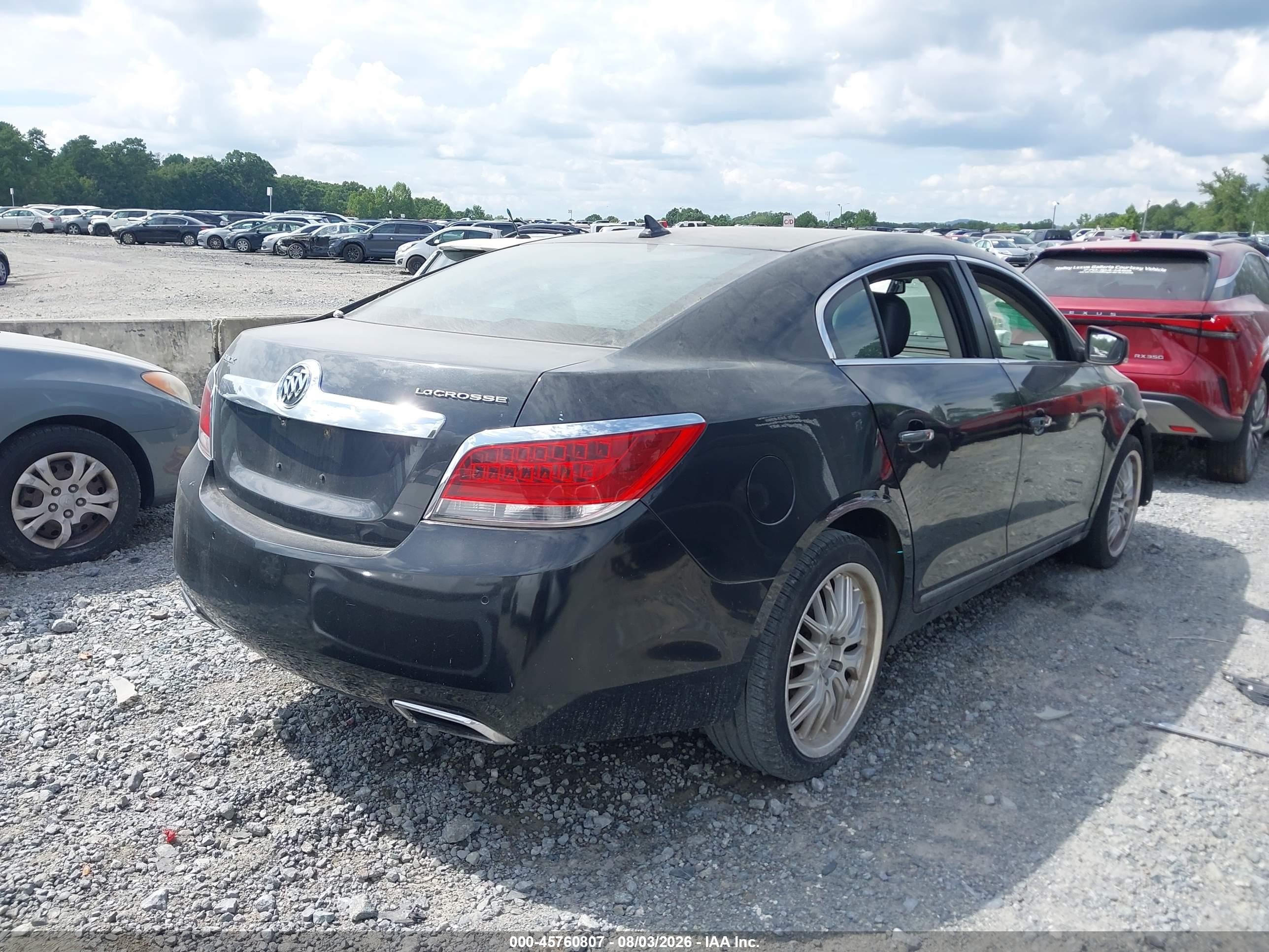 2012 Buick Lacrosse Touring Group Black vin: 1G4GJ5E36CF135895