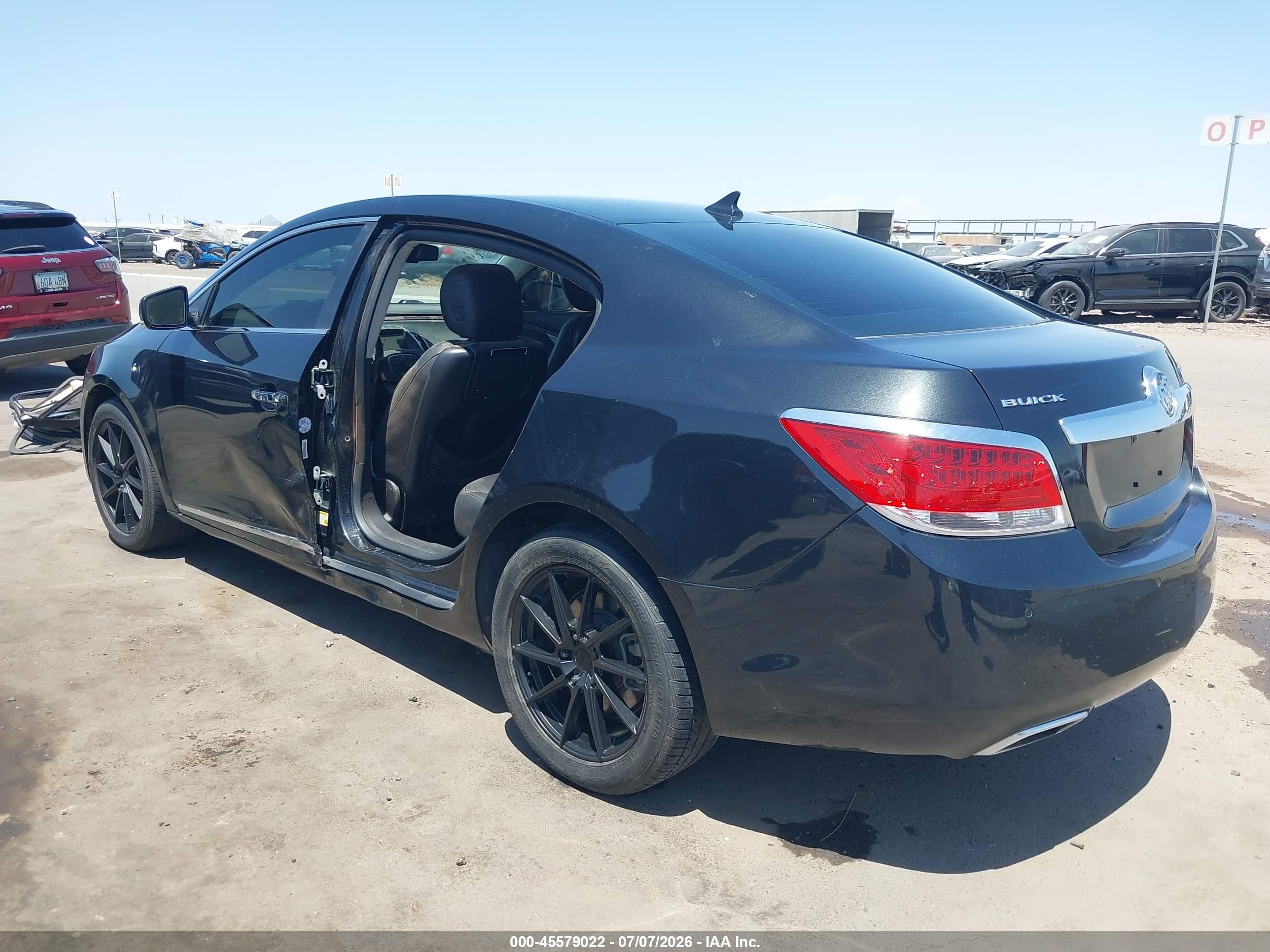 2012 Buick Lacrosse Touring Group Black vin: 1G4GJ5E36CF171974