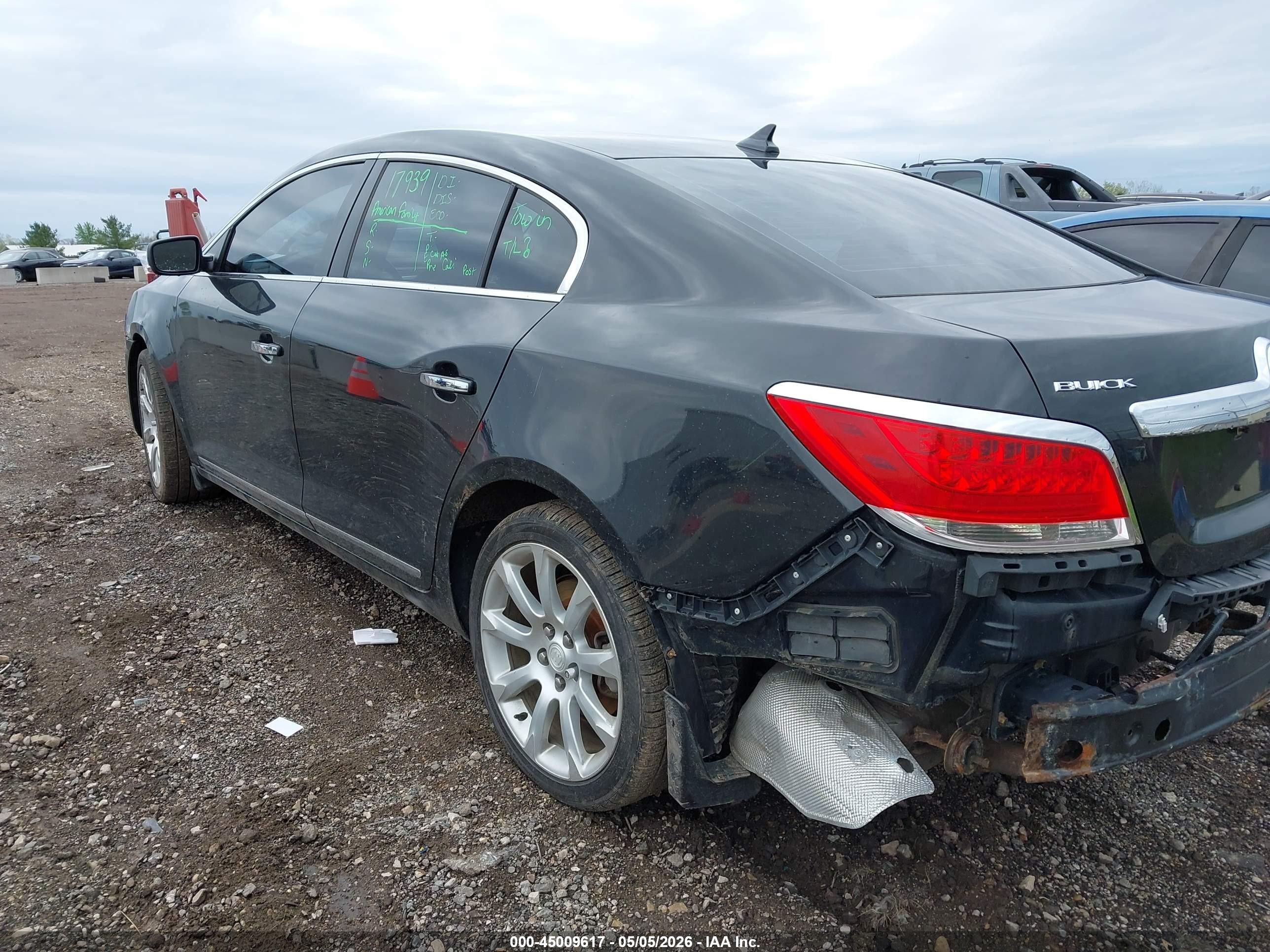 2013 Buick Lacrosse Touring Group Black vin: 1G4GJ5E37DF190406
