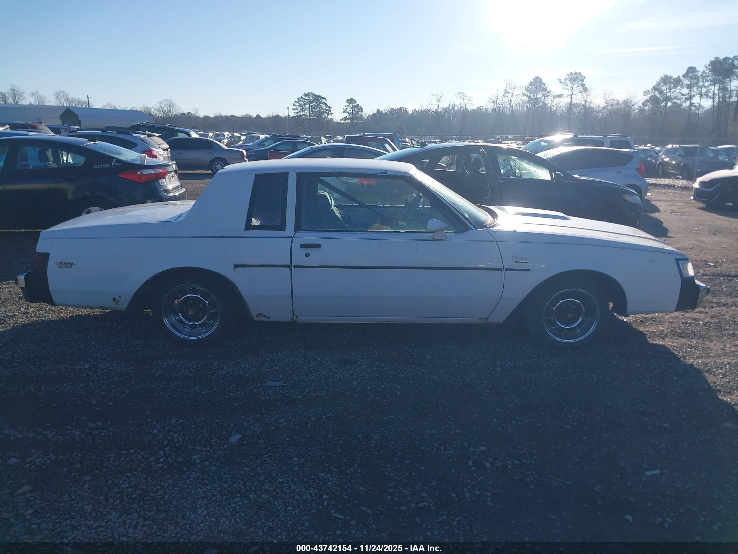 1986 Buick Regal T-type Белый vin: 1G4GK4777GP425747