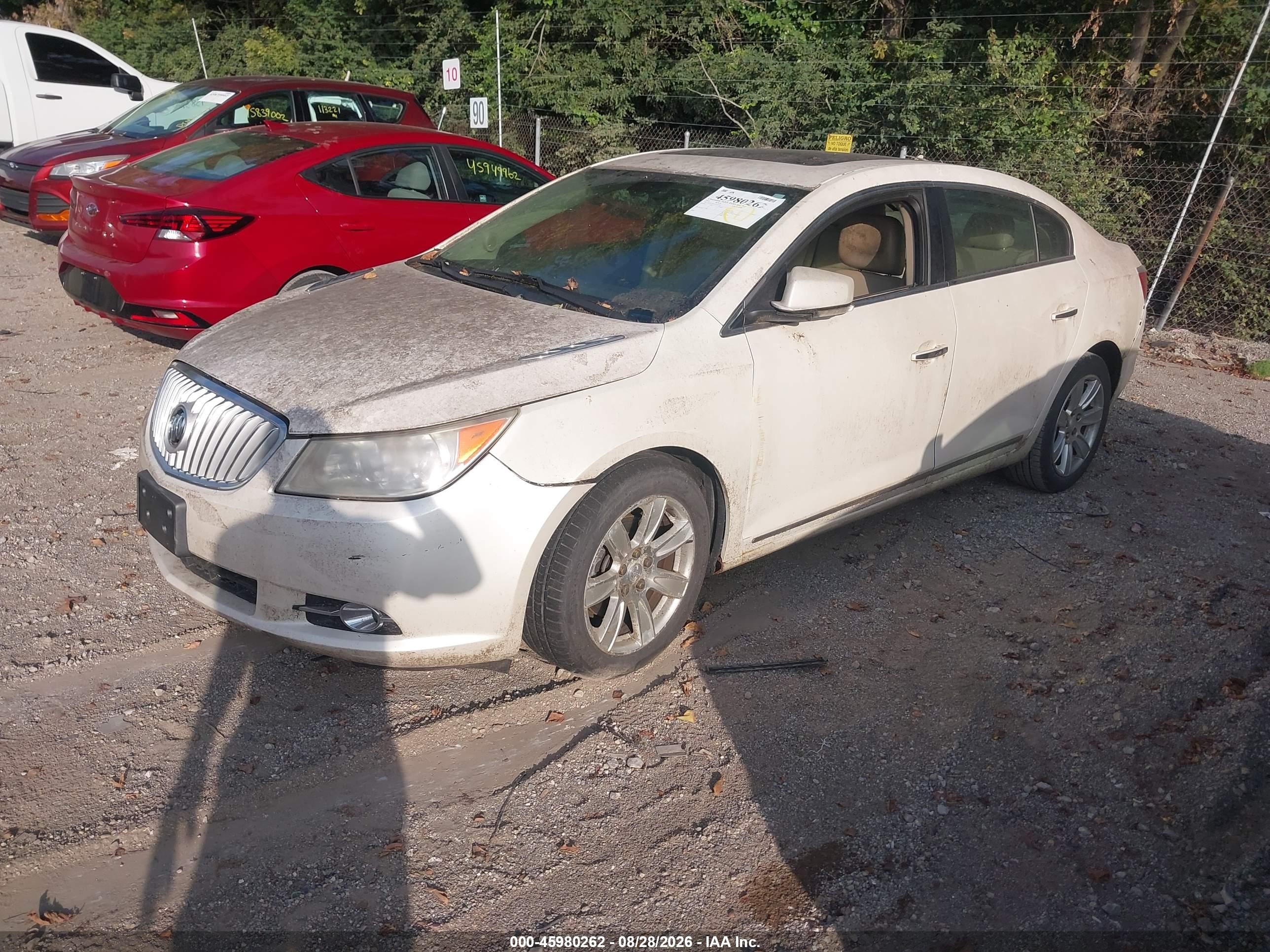 2010 Buick Lacrosse Cxl White vin: 1G4GL5EG5AF229230