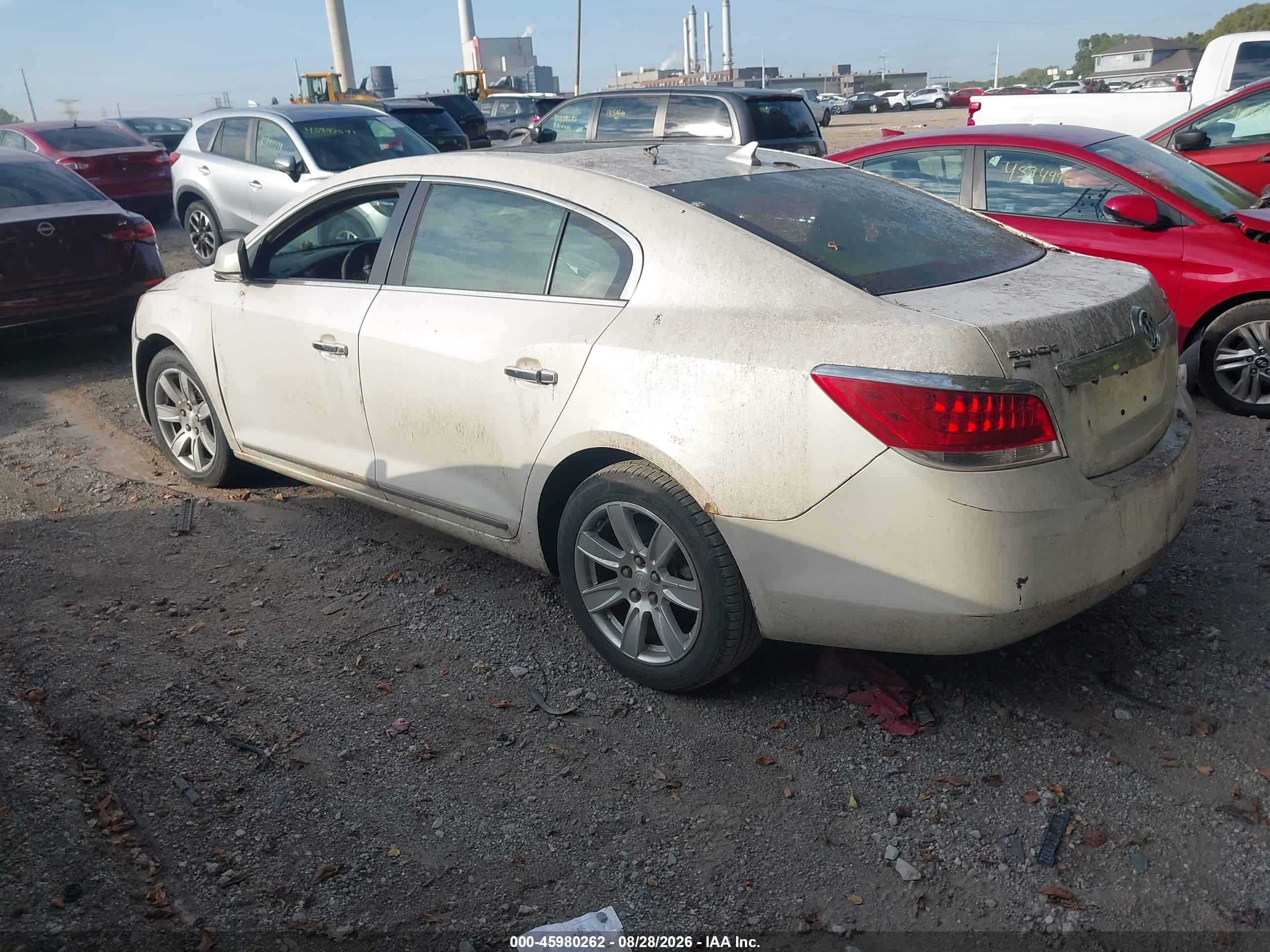 2010 Buick Lacrosse Cxl White vin: 1G4GL5EG5AF229230