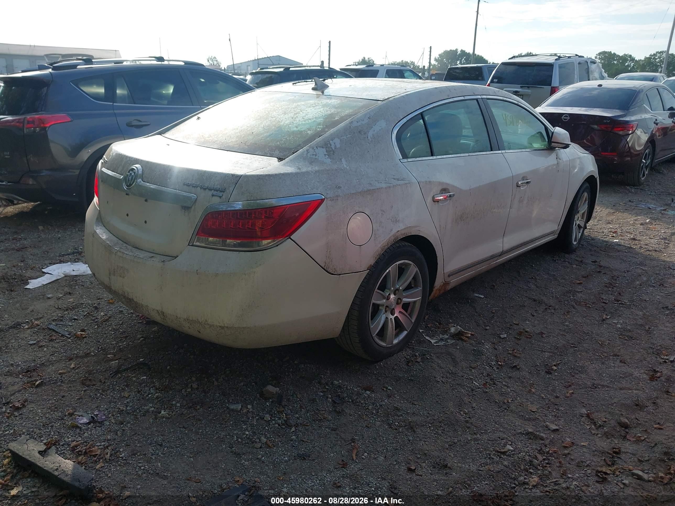 2010 Buick Lacrosse Cxl White vin: 1G4GL5EG5AF229230