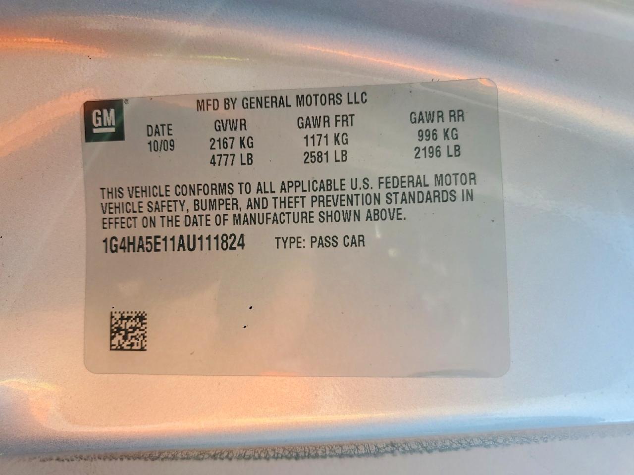2010 Buick Lucerne Cx Gray vin: 1G4HA5E11AU111824