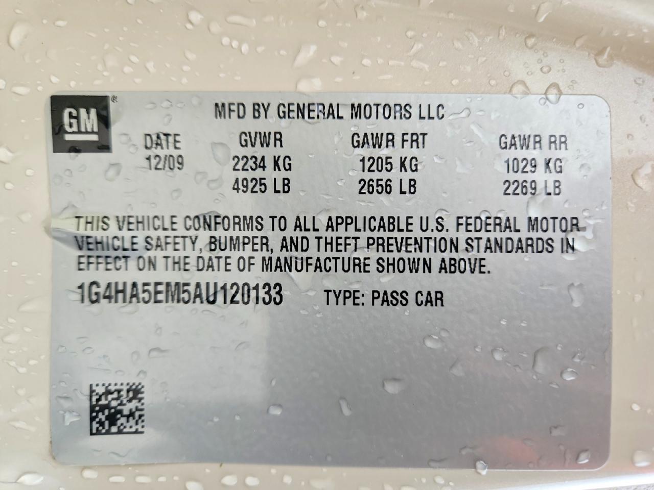 2010 Buick Lucerne Cx Tan vin: 1G4HA5EM5AU120133