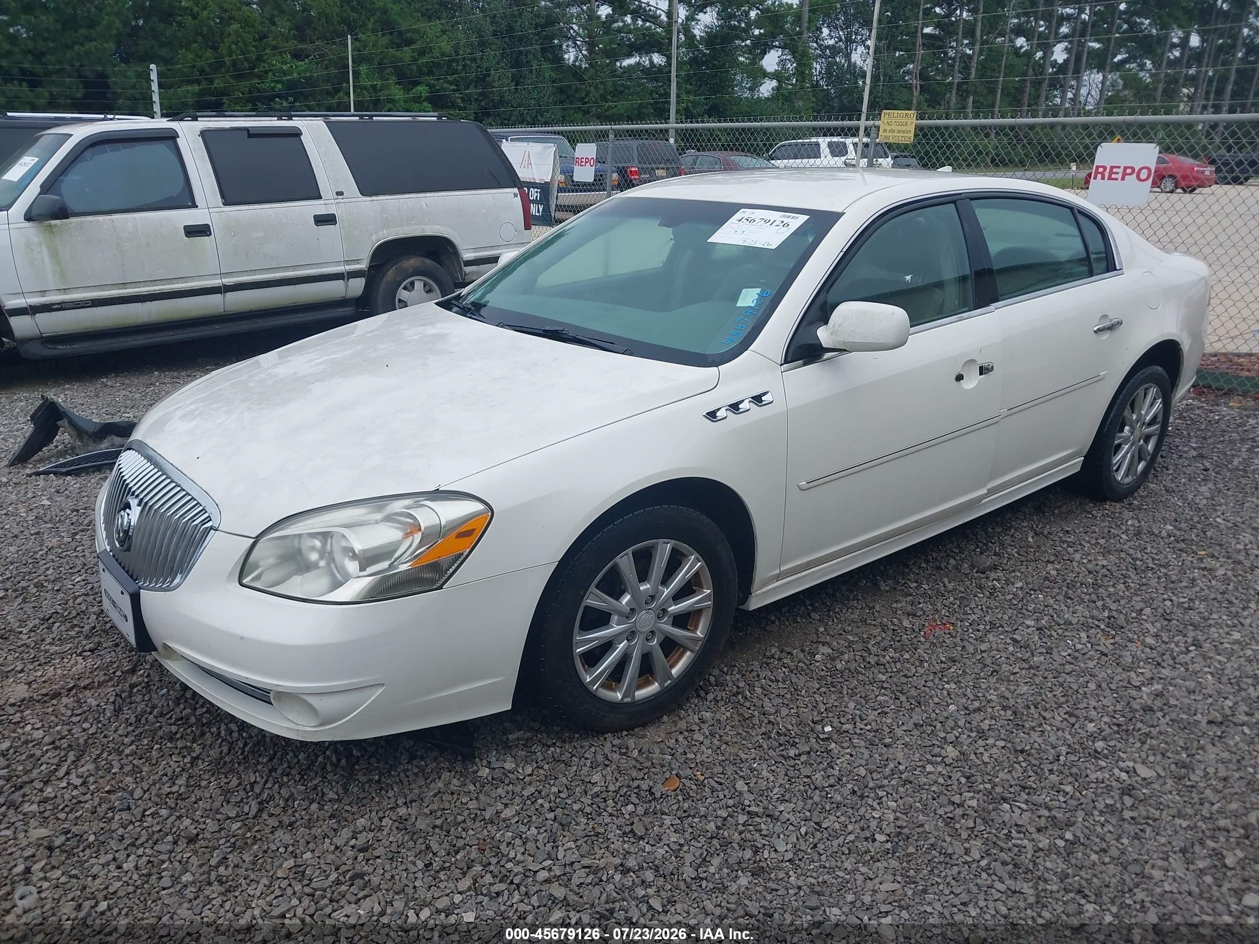 2011 Buick Lucerne Cxl White vin: 1G4HC5EM0BU126093