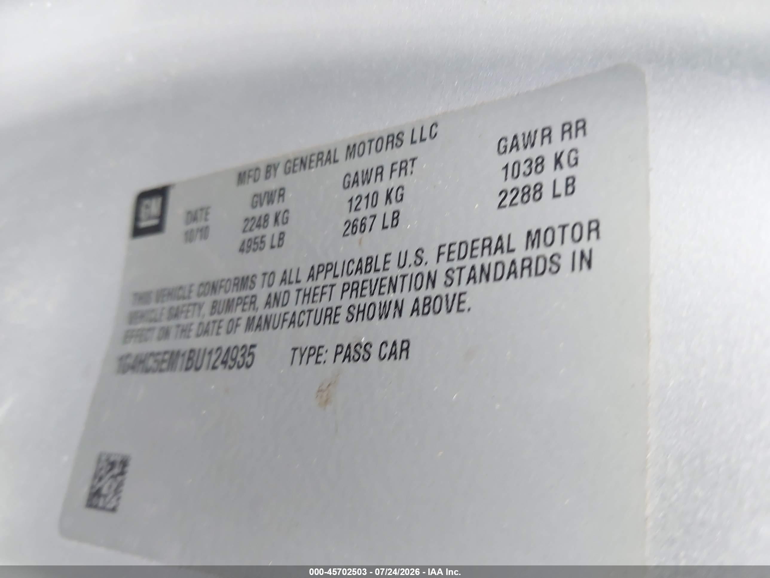 2011 Buick Lucerne Cxl Silver vin: 1G4HC5EM1BU124935