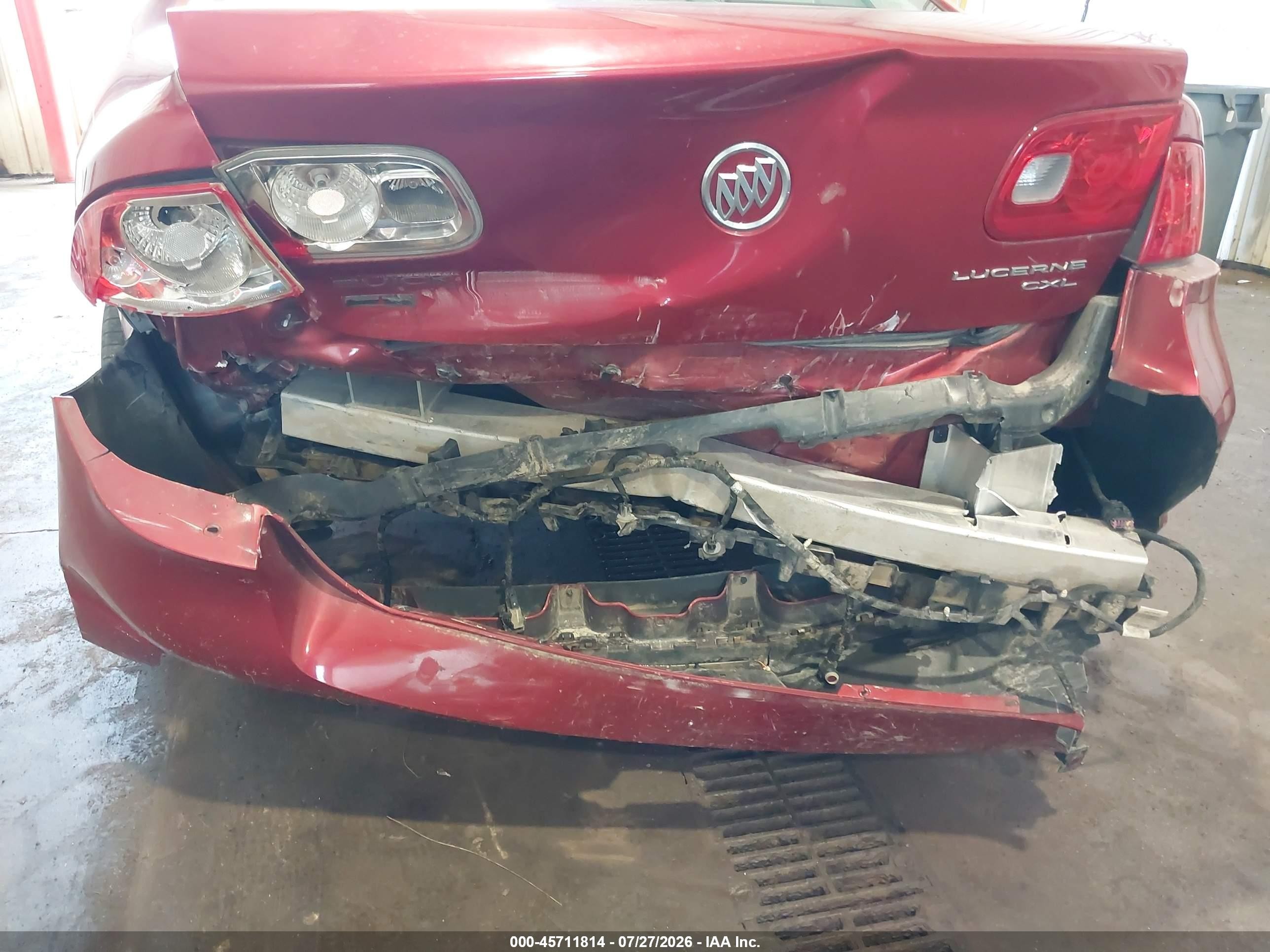 2011 Buick Lucerne Cxl Maroon vin: 1G4HC5EM2BU103222