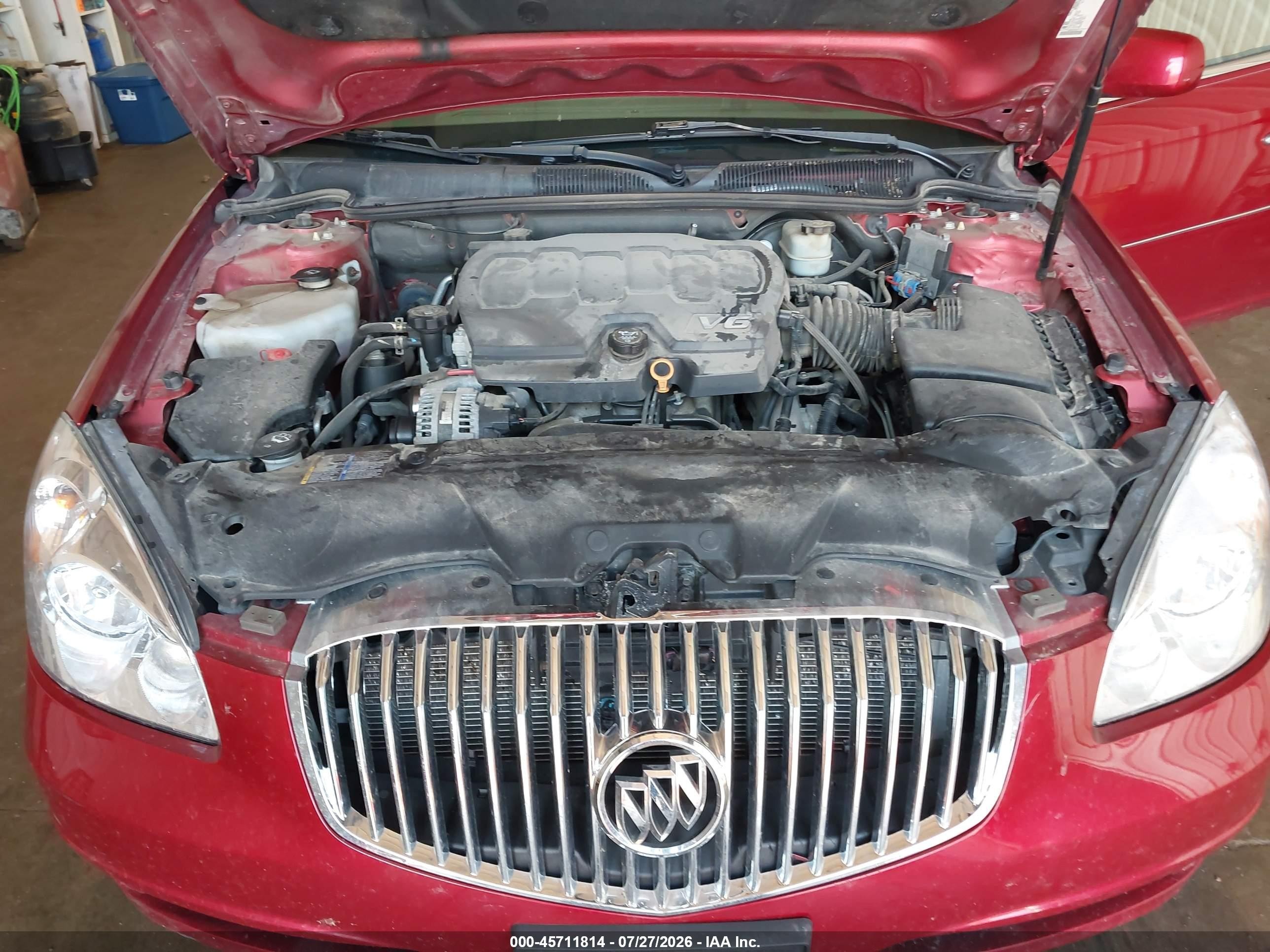 2011 Buick Lucerne Cxl Maroon vin: 1G4HC5EM2BU103222