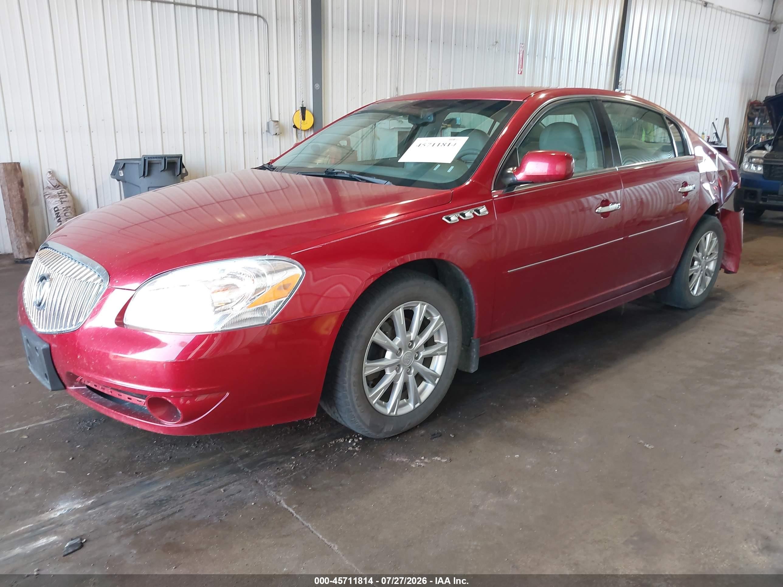 2011 Buick Lucerne Cxl Maroon vin: 1G4HC5EM2BU103222