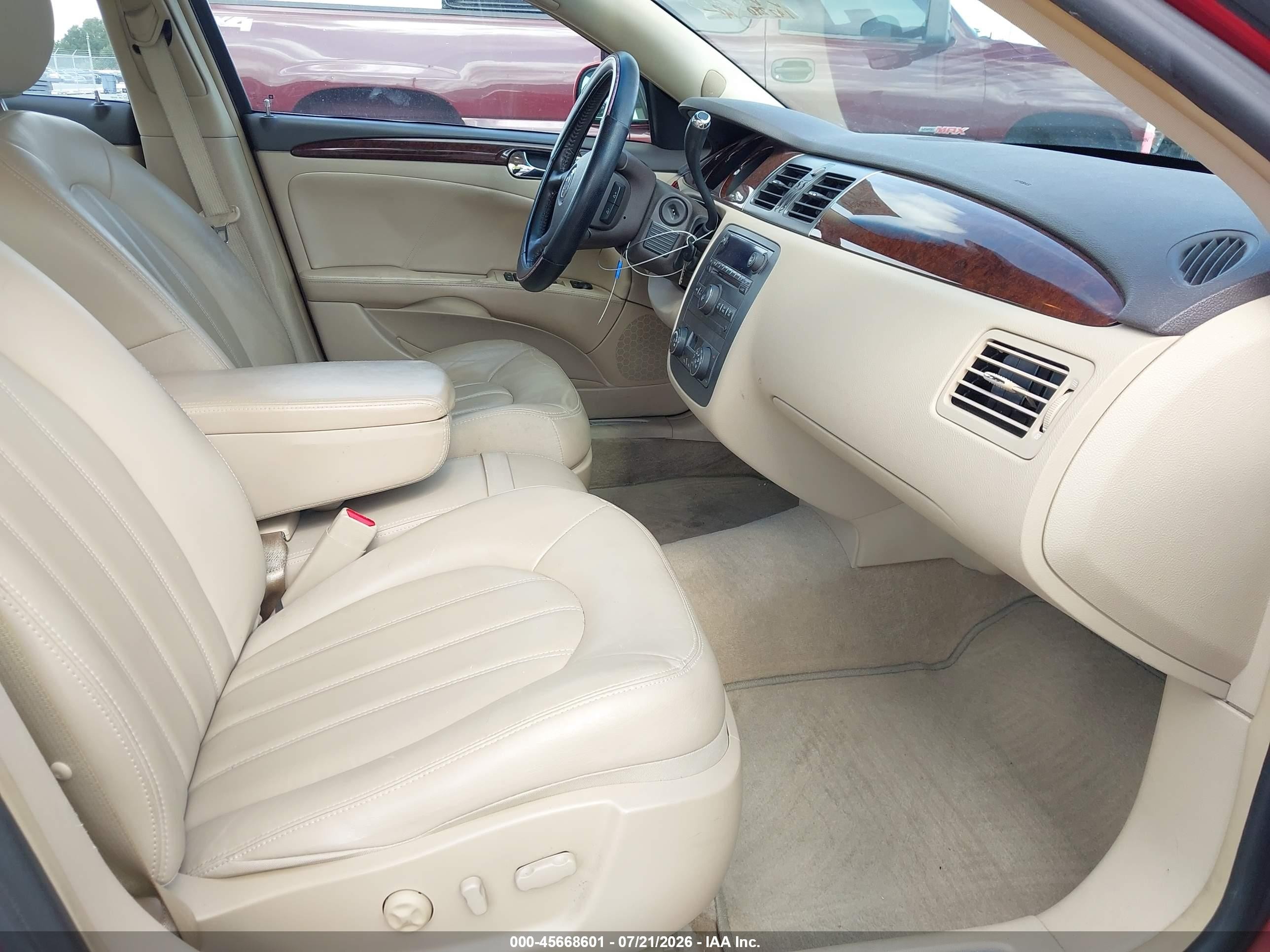 2011 Buick Lucerne Cxl Red vin: 1G4HC5EM2BU137080