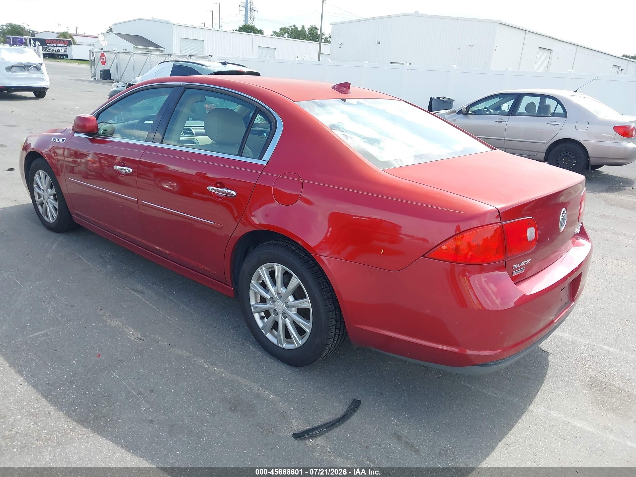 2011 Buick Lucerne Cxl Red vin: 1G4HC5EM2BU137080