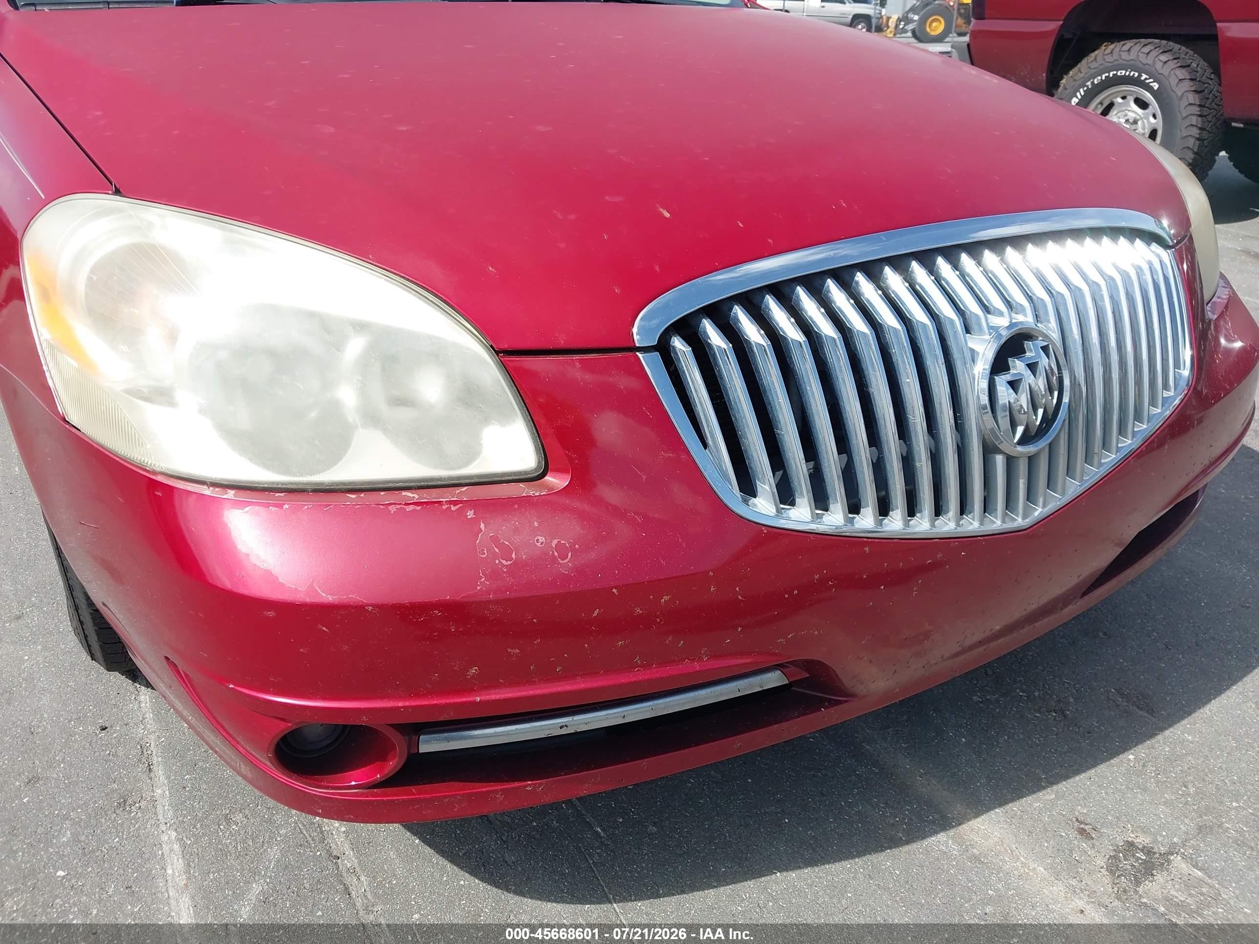2011 Buick Lucerne Cxl Red vin: 1G4HC5EM2BU137080