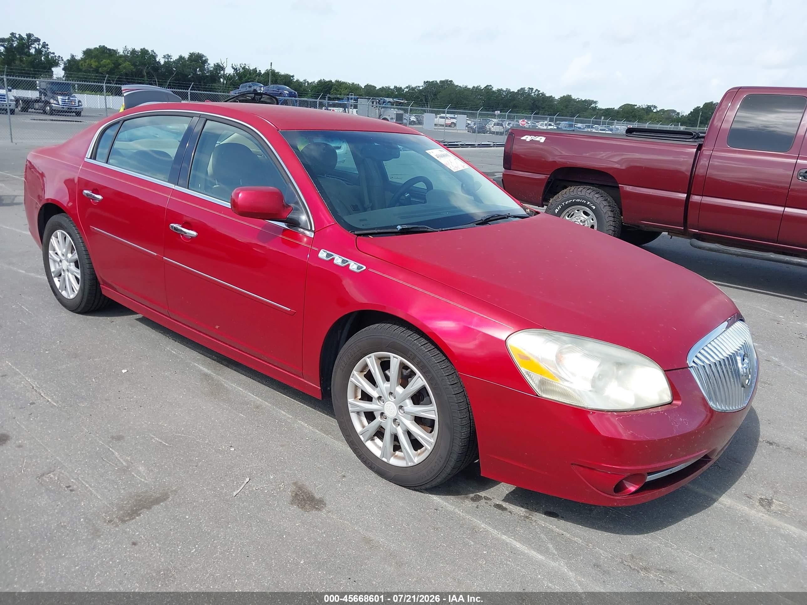2011 Buick Lucerne Cxl Red vin: 1G4HC5EM2BU137080