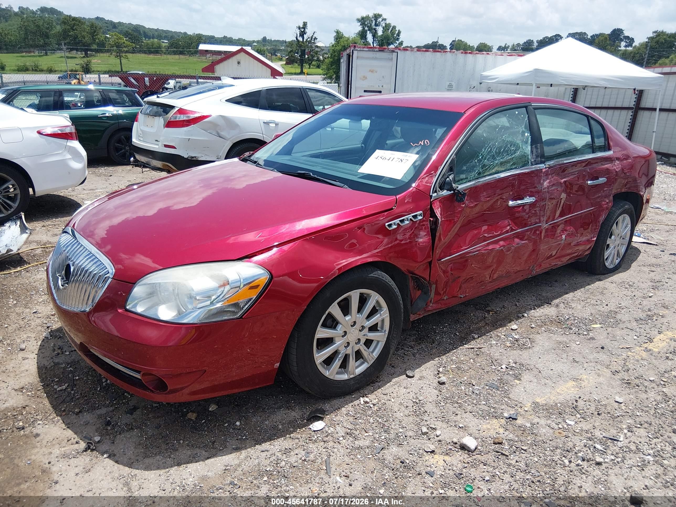 2011 Buick Lucerne Cxl Red vin: 1G4HC5EM2BU148385