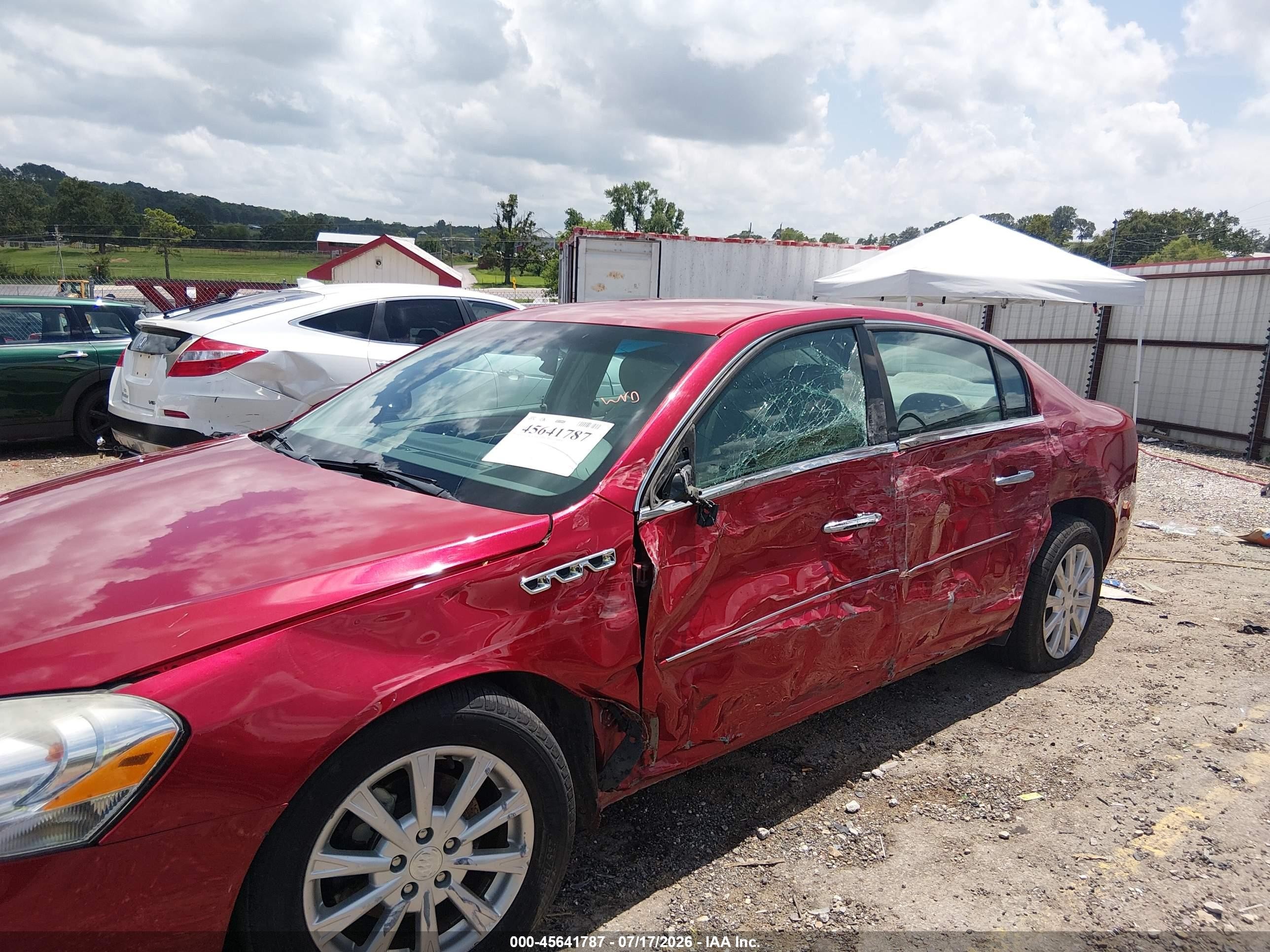 2011 Buick Lucerne Cxl Red vin: 1G4HC5EM2BU148385