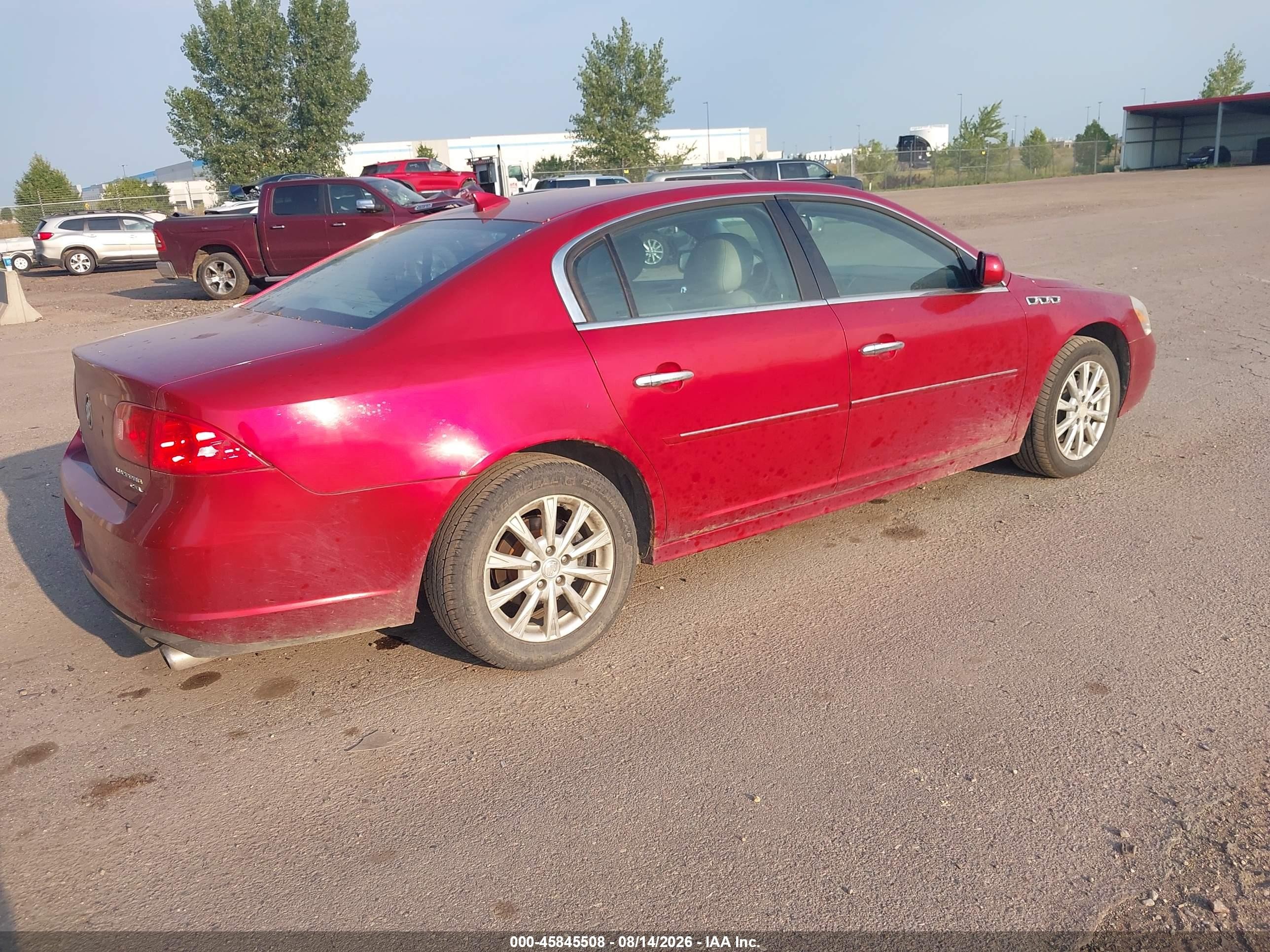 2011 Buick Lucerne Cxl Red vin: 1G4HC5EM2BU148936