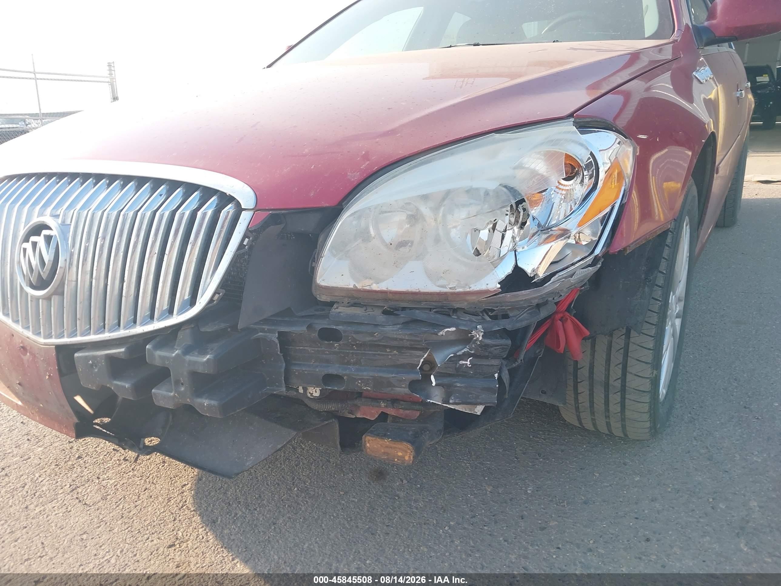 2011 Buick Lucerne Cxl Red vin: 1G4HC5EM2BU148936