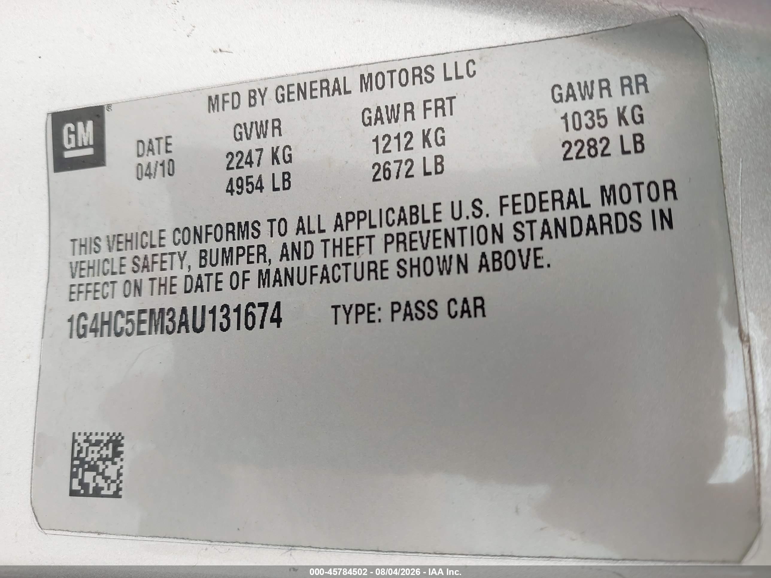 2010 Buick Lucerne Cxl Серебряный vin: 1G4HC5EM3AU131674