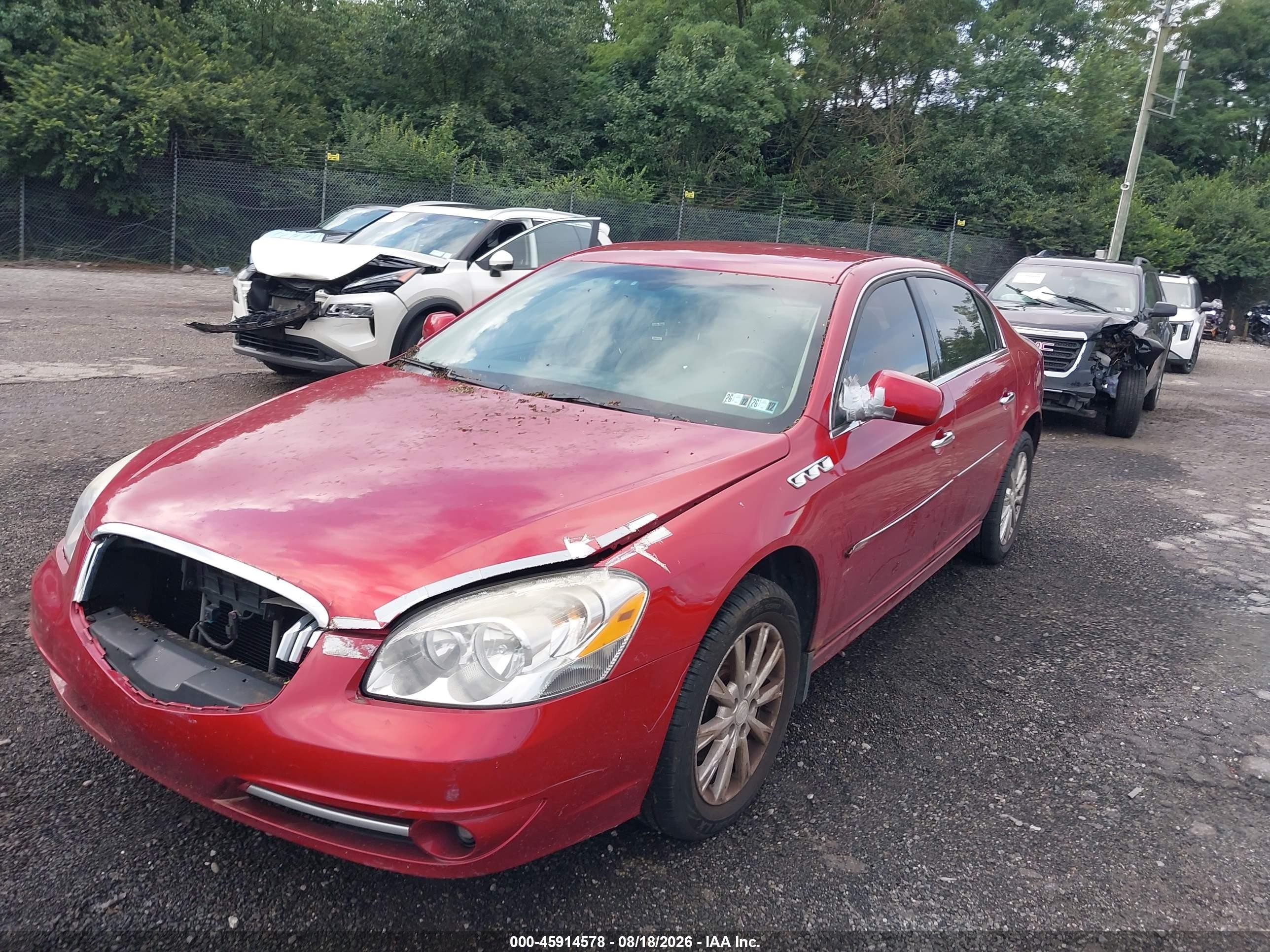 2011 Buick Lucerne Cxl Red vin: 1G4HC5EM3BU113483