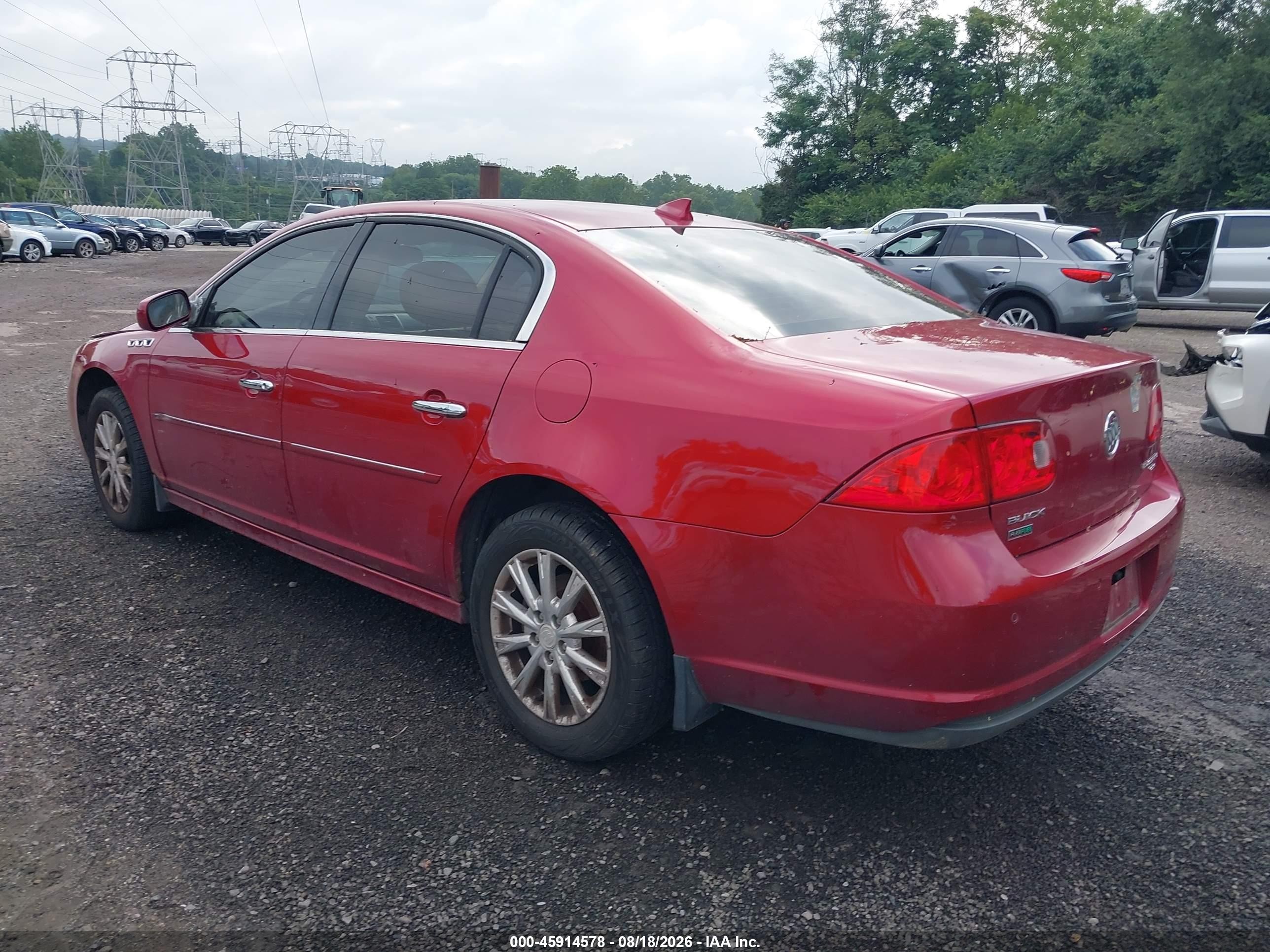 2011 Buick Lucerne Cxl Red vin: 1G4HC5EM3BU113483