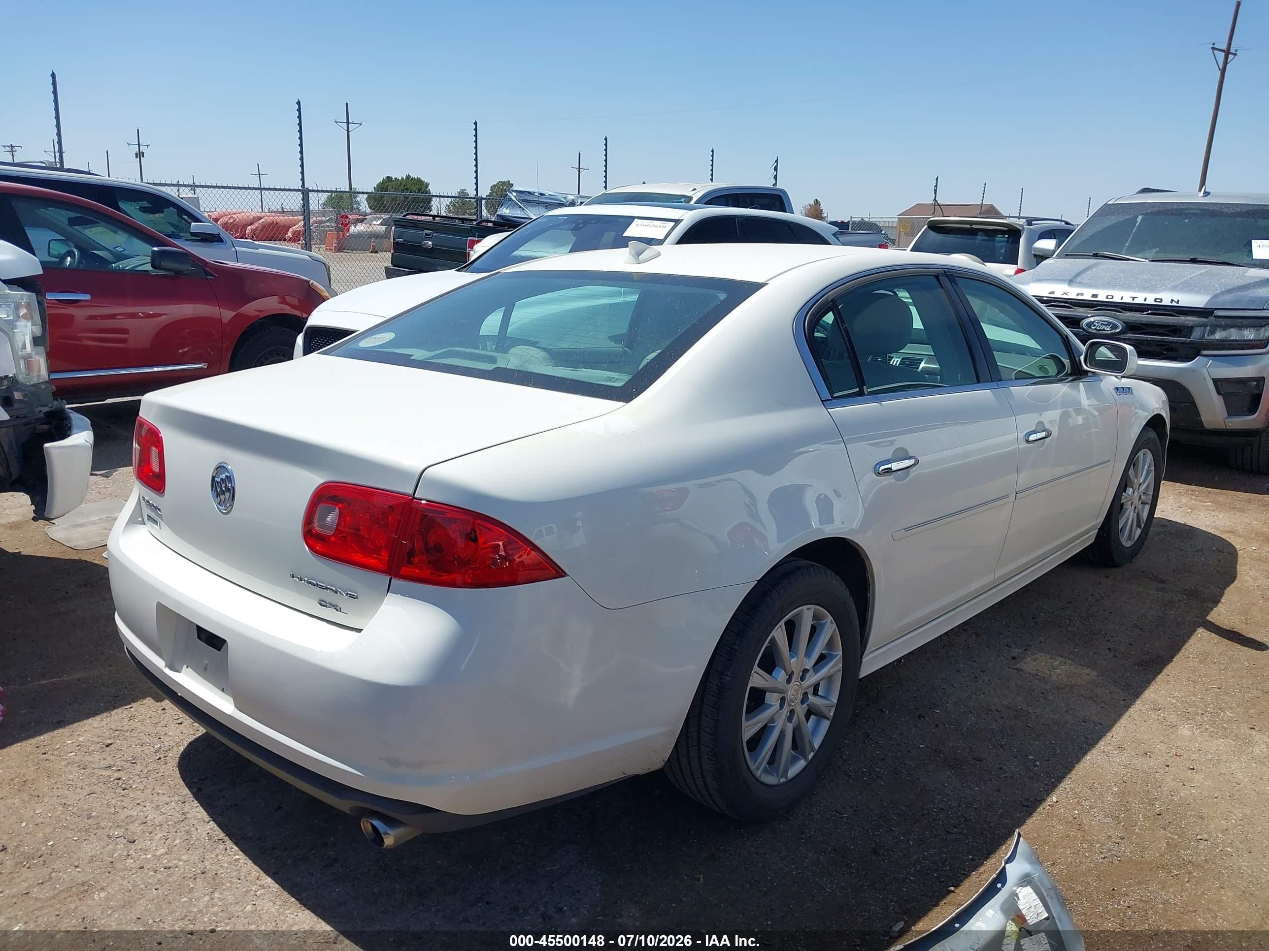 2011 Buick Lucerne Cxl White vin: 1G4HC5EM5BU110164