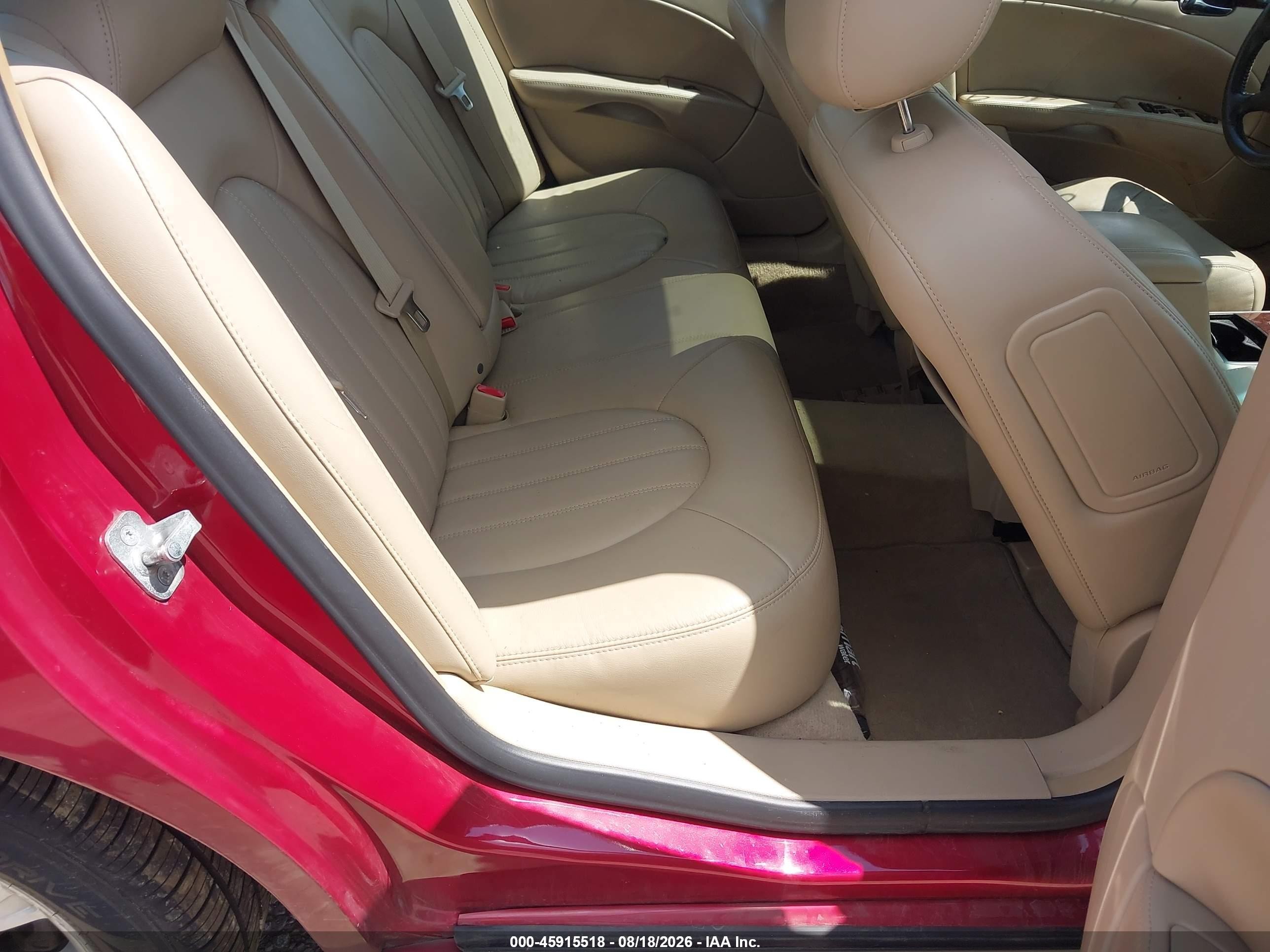 2011 Buick Lucerne Cxl Red vin: 1G4HC5EM5BU116532