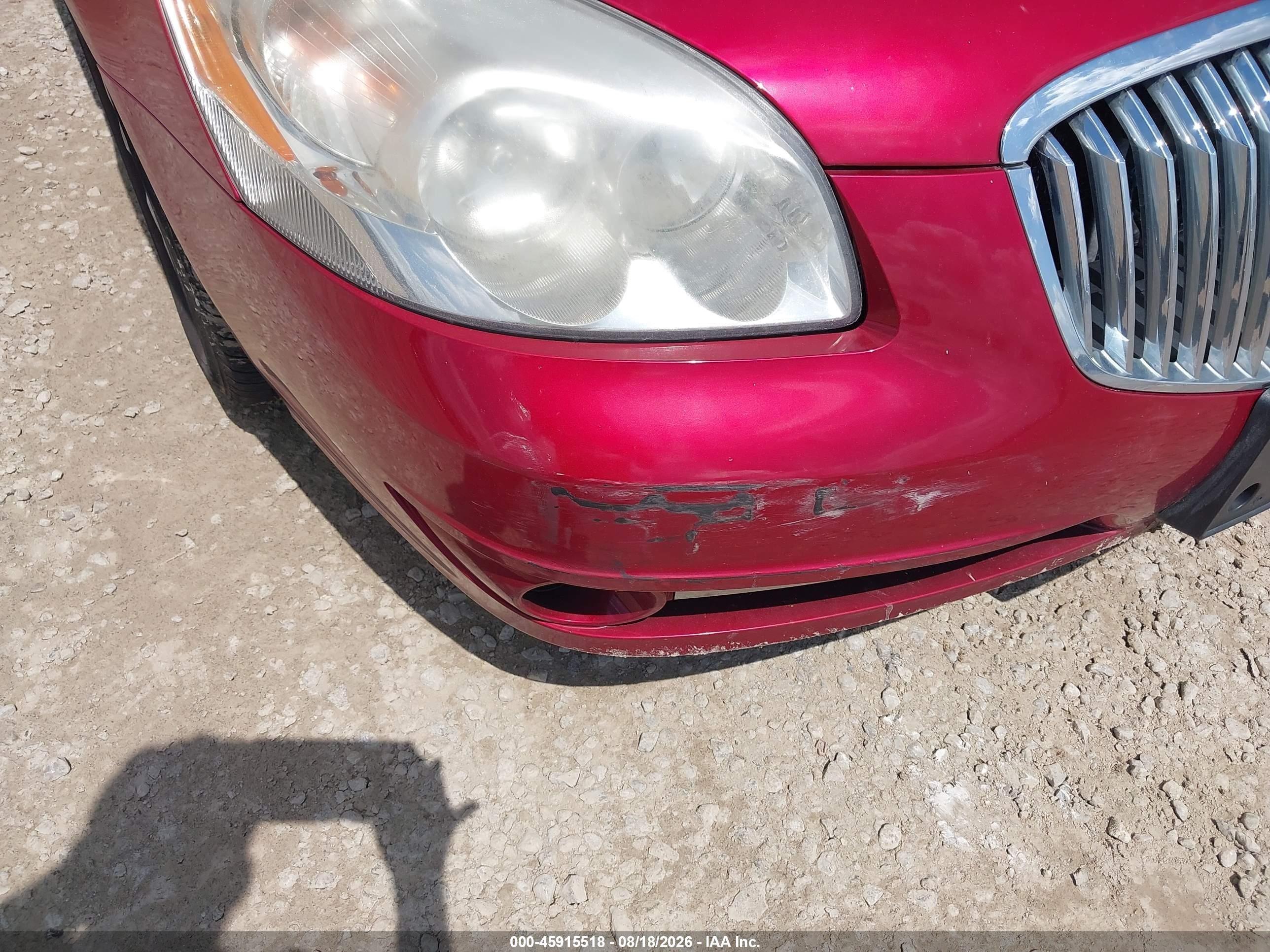 2011 Buick Lucerne Cxl Red vin: 1G4HC5EM5BU116532
