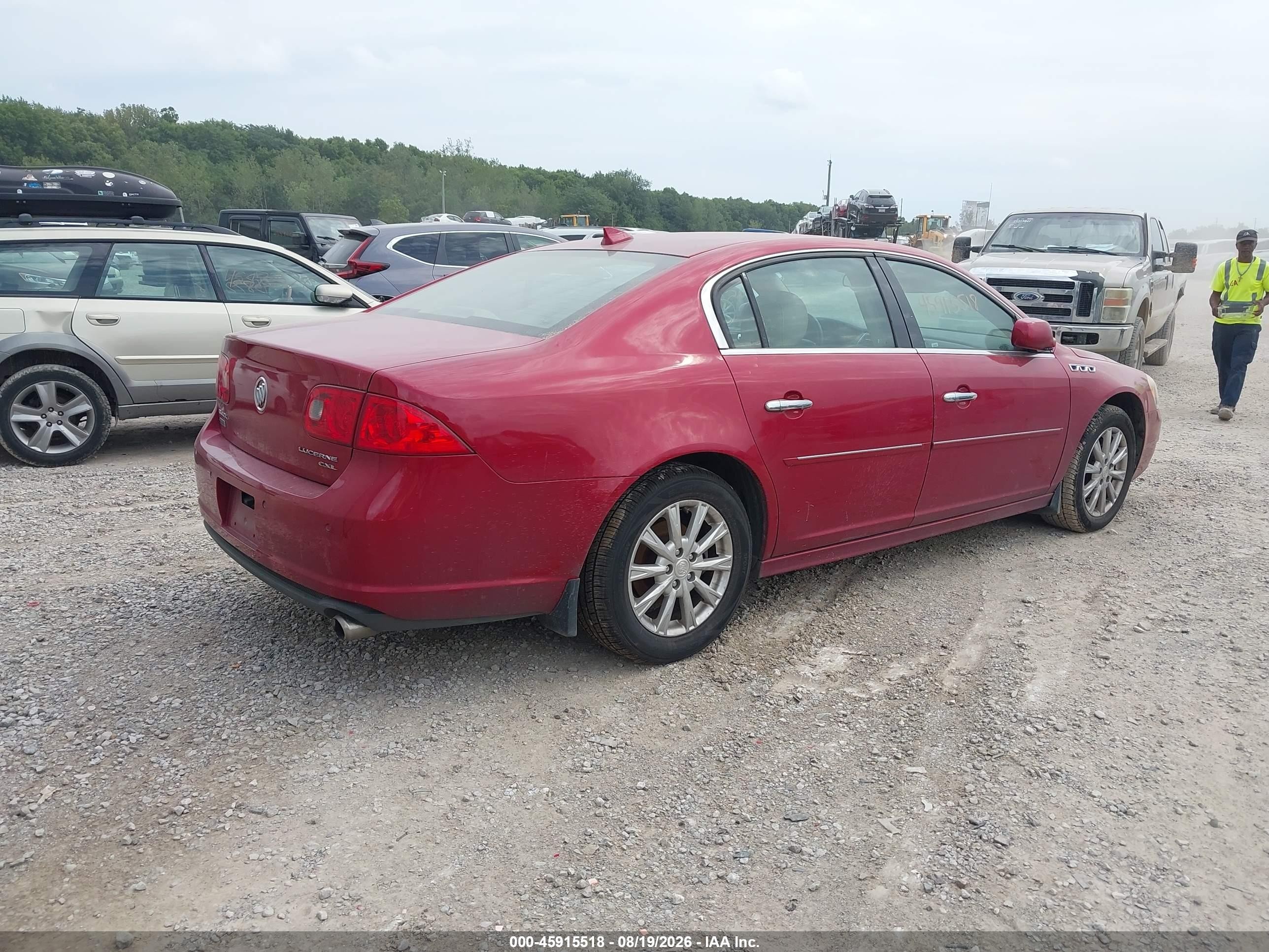 2011 Buick Lucerne Cxl Red vin: 1G4HC5EM5BU116532