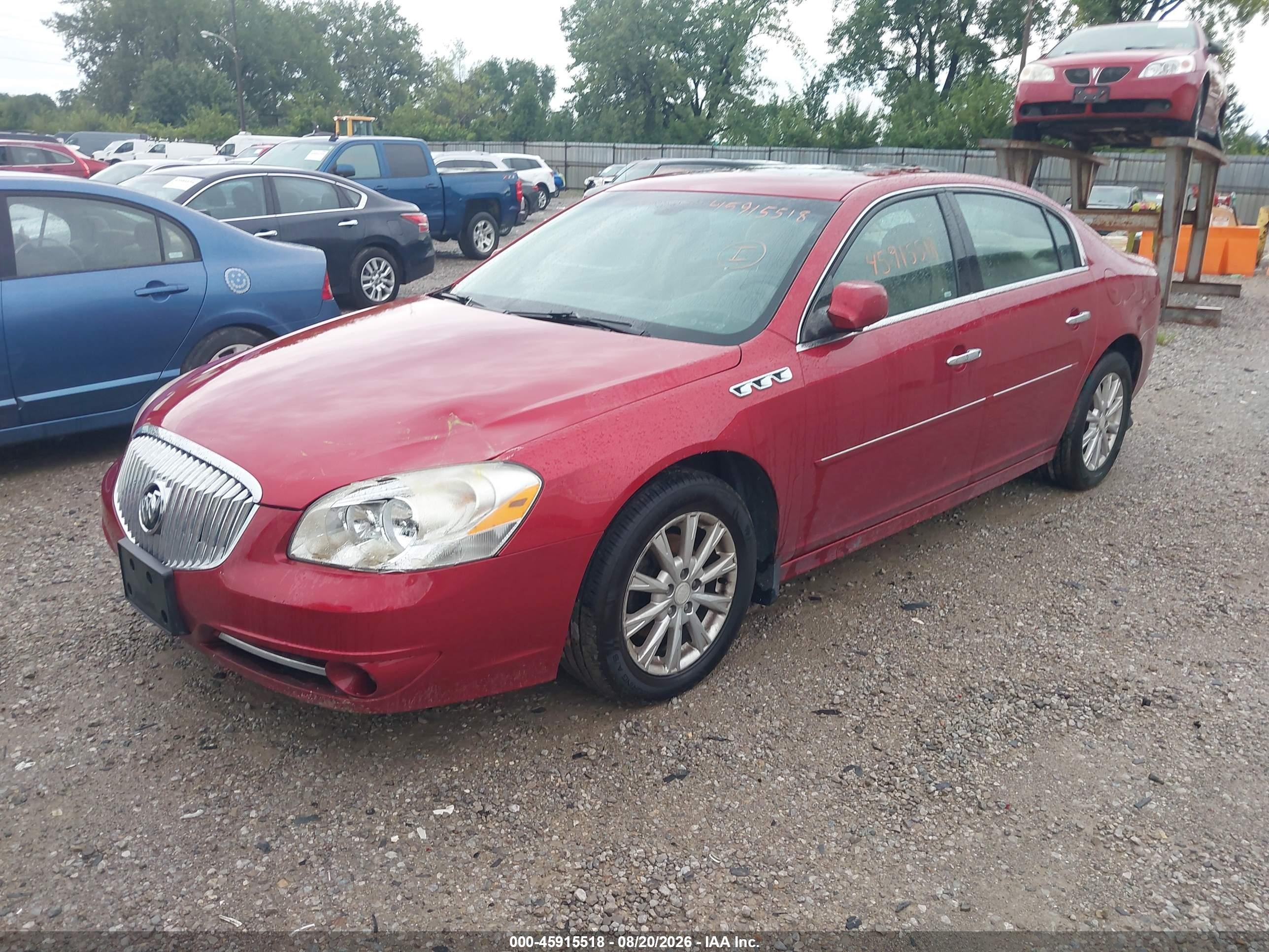 2011 Buick Lucerne Cxl Red vin: 1G4HC5EM5BU116532