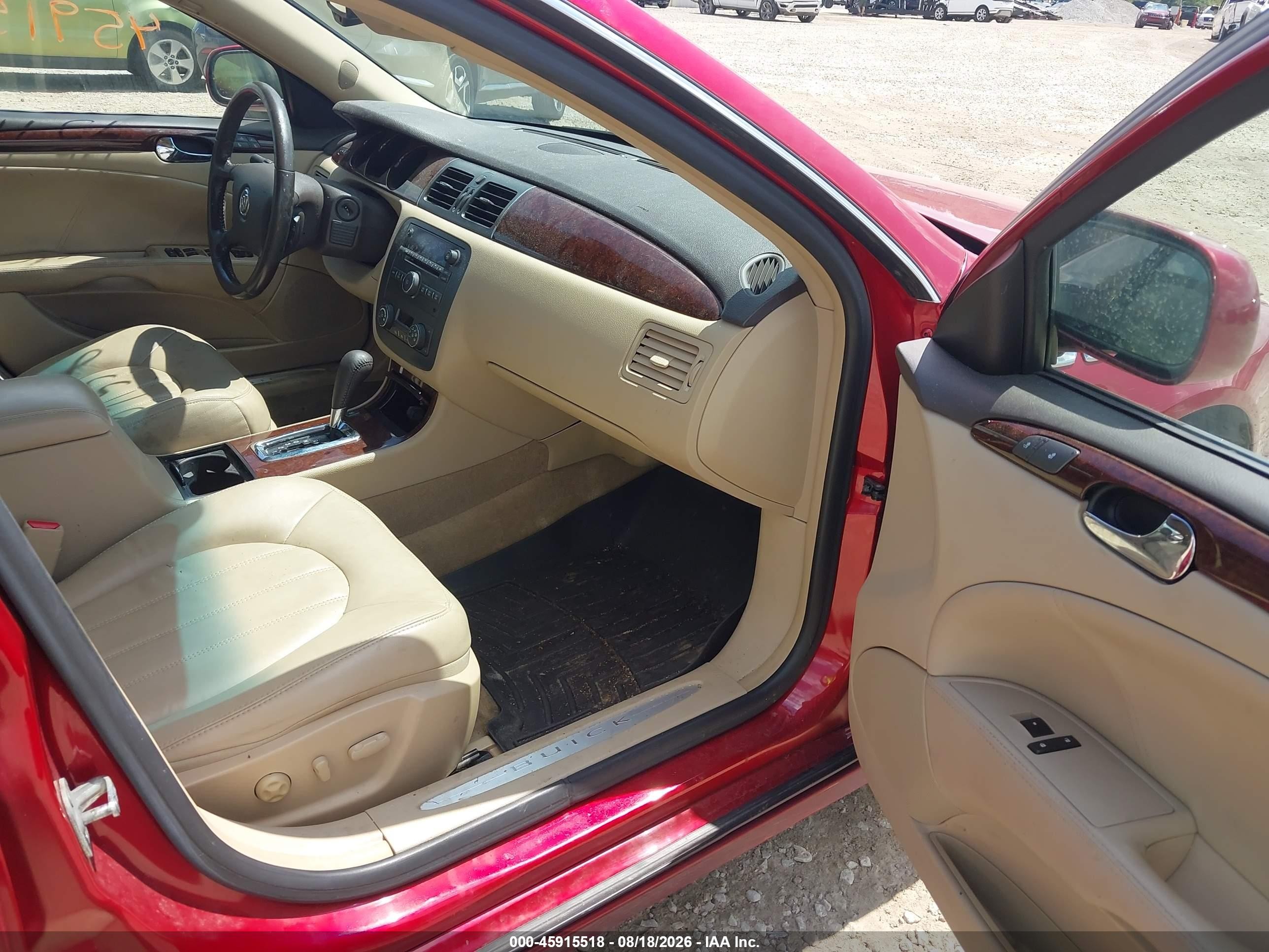 2011 Buick Lucerne Cxl Red vin: 1G4HC5EM5BU116532